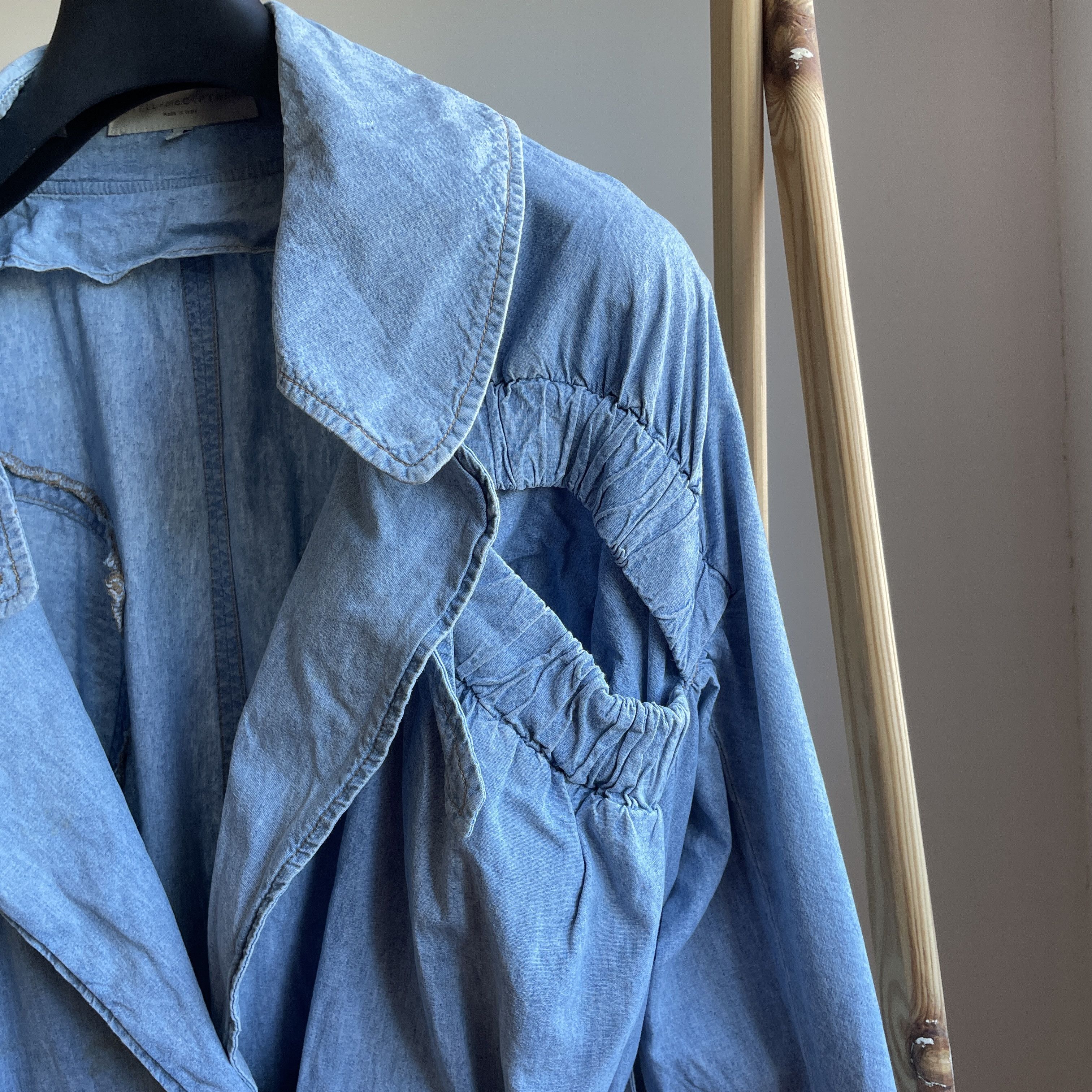 Stella McCartney Stella McCartney 2004 Womens Denim Trench Coat Size IT 42 Size M / US 6-8 / IT 42-44 - 8 Thumbnail