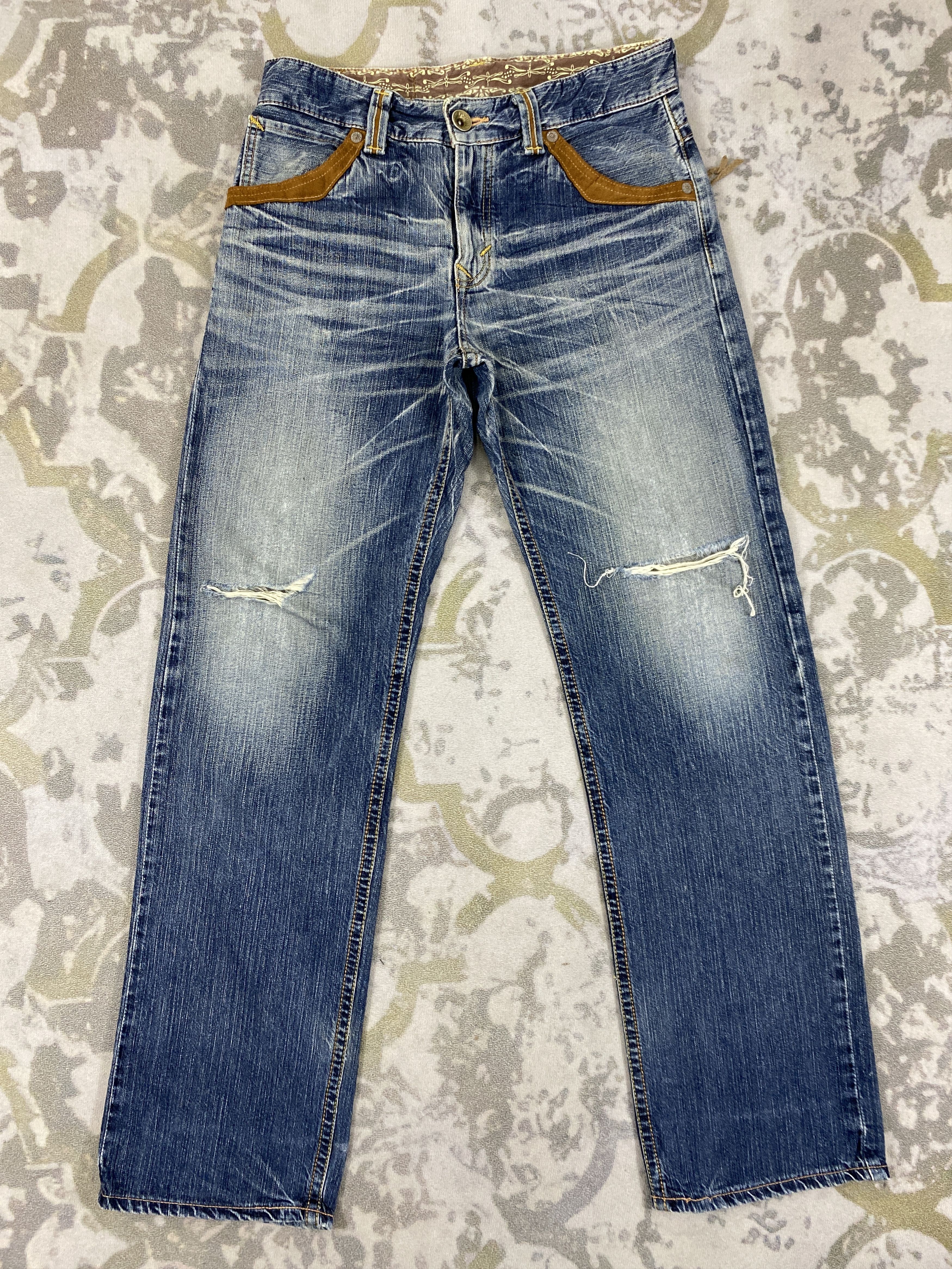 Undercover Undercover SS07 Purple Faded „ Chaos “ Zip Denim