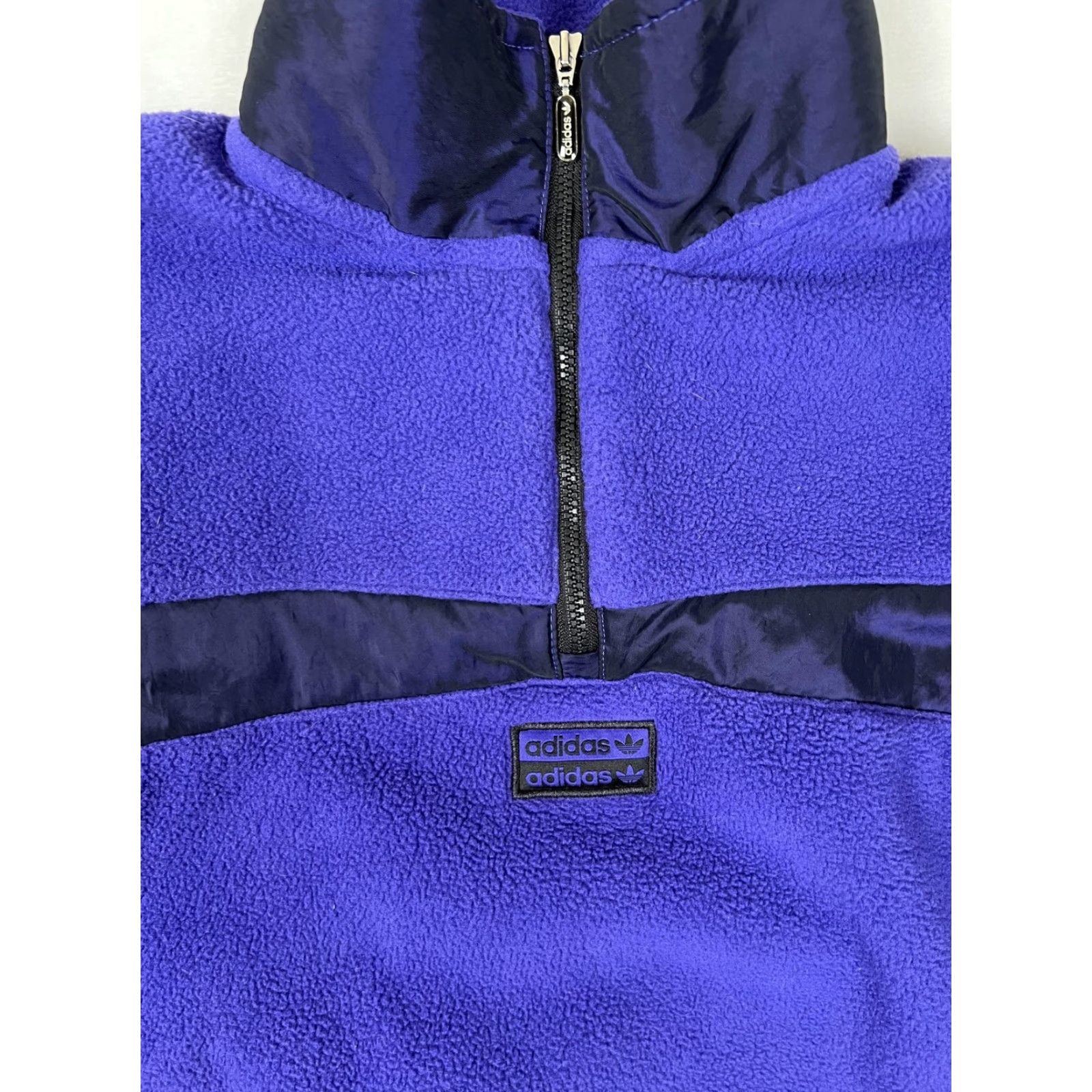 Adidas Vintage adidas Originals Fleece Pullover Mens XS Purple 1/4 Zip Sweatshirt Size US XS / EU 42 / 0 - 2 Thumbnail