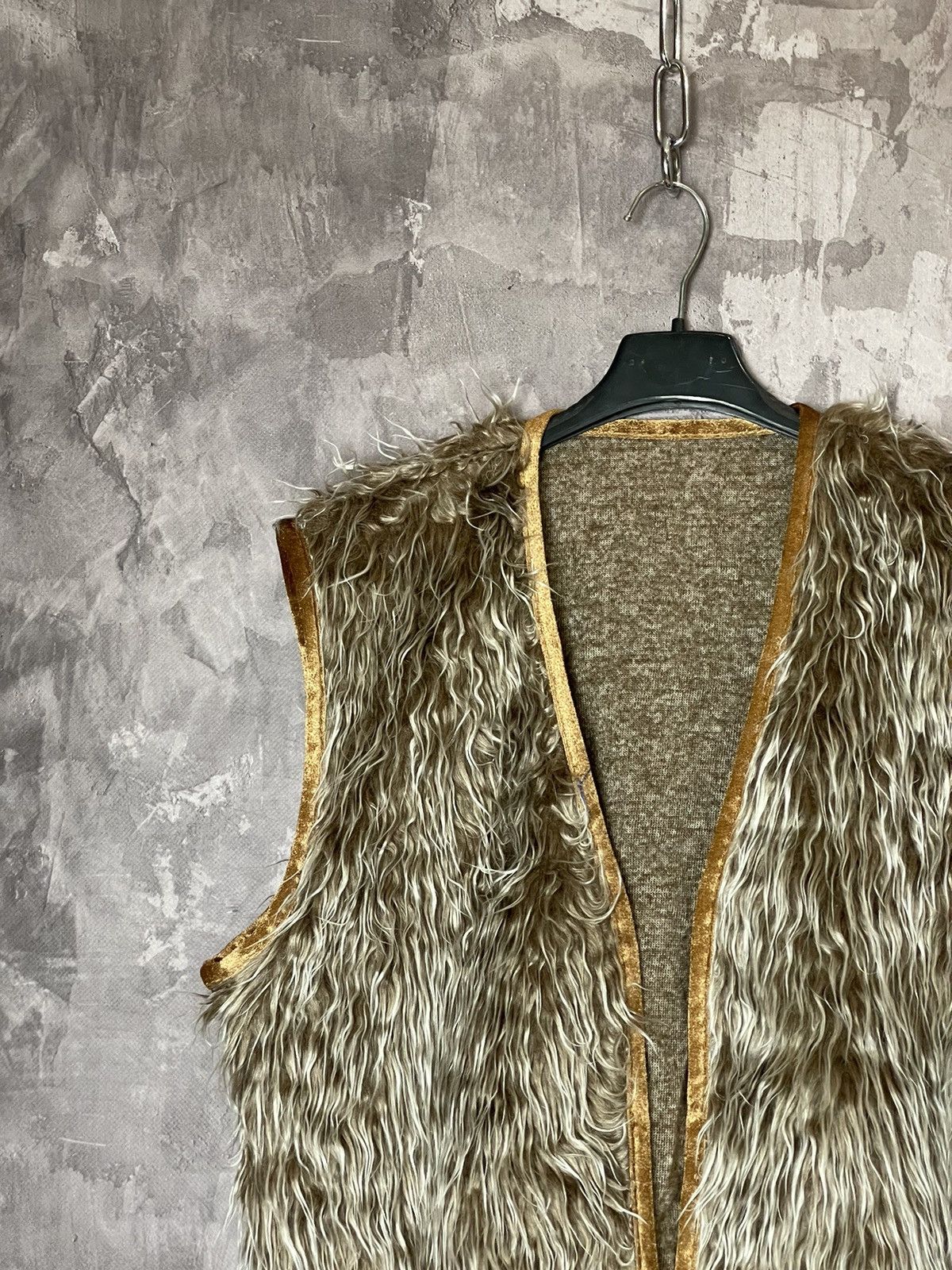 Hysteric Glamour × Japanese Brand 2000s Faux Fur Vest Shag Hair Mongolian Punk Fuzzy Rockstar Size L / US 10 / IT 46 - 6 Thumbnail