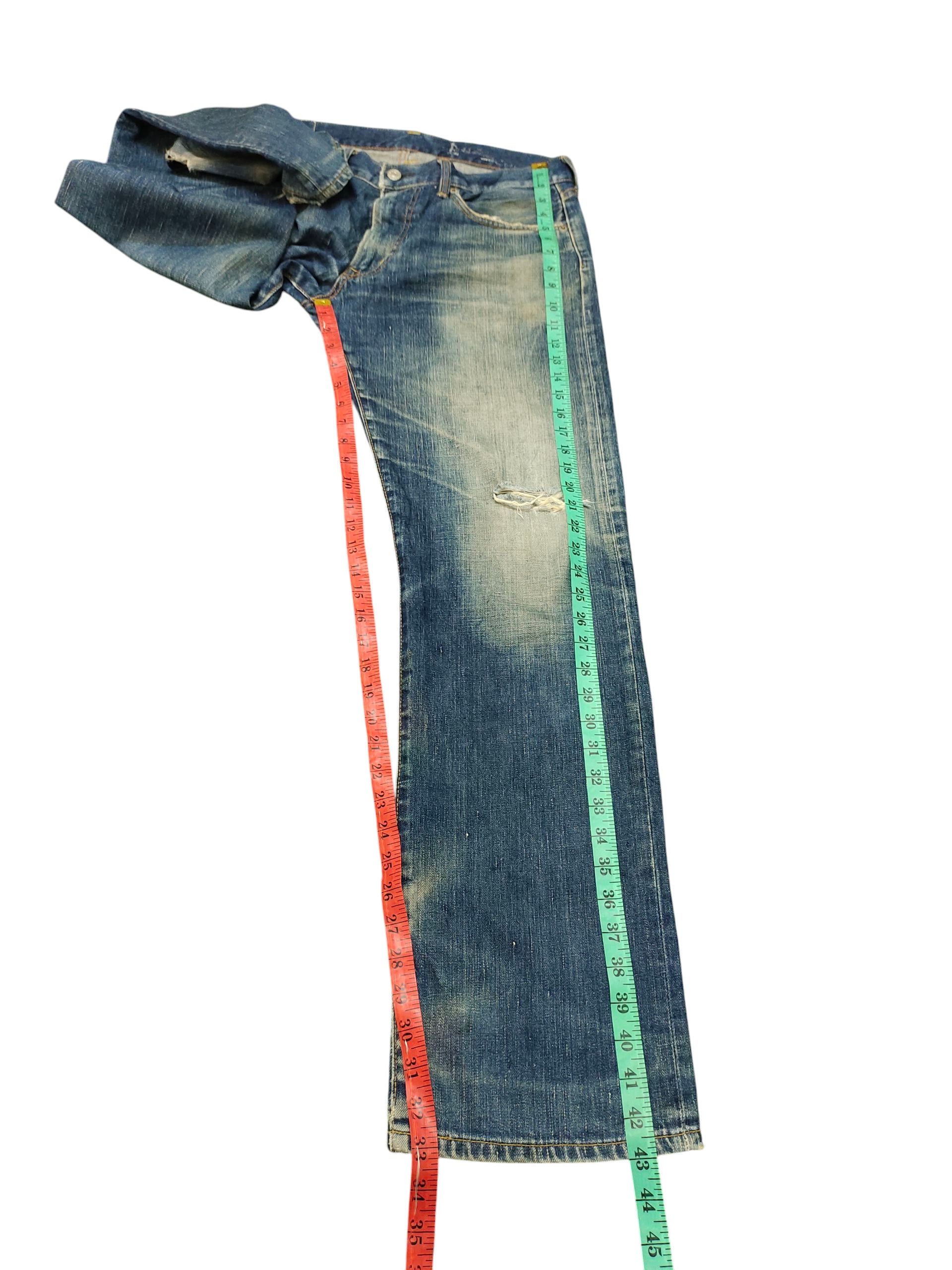 Kapital Vintage 90s Edwin 503R Regular Clawmark Distress Denim Jeans Size US 34 / EU 50 - 17 Thumbnail