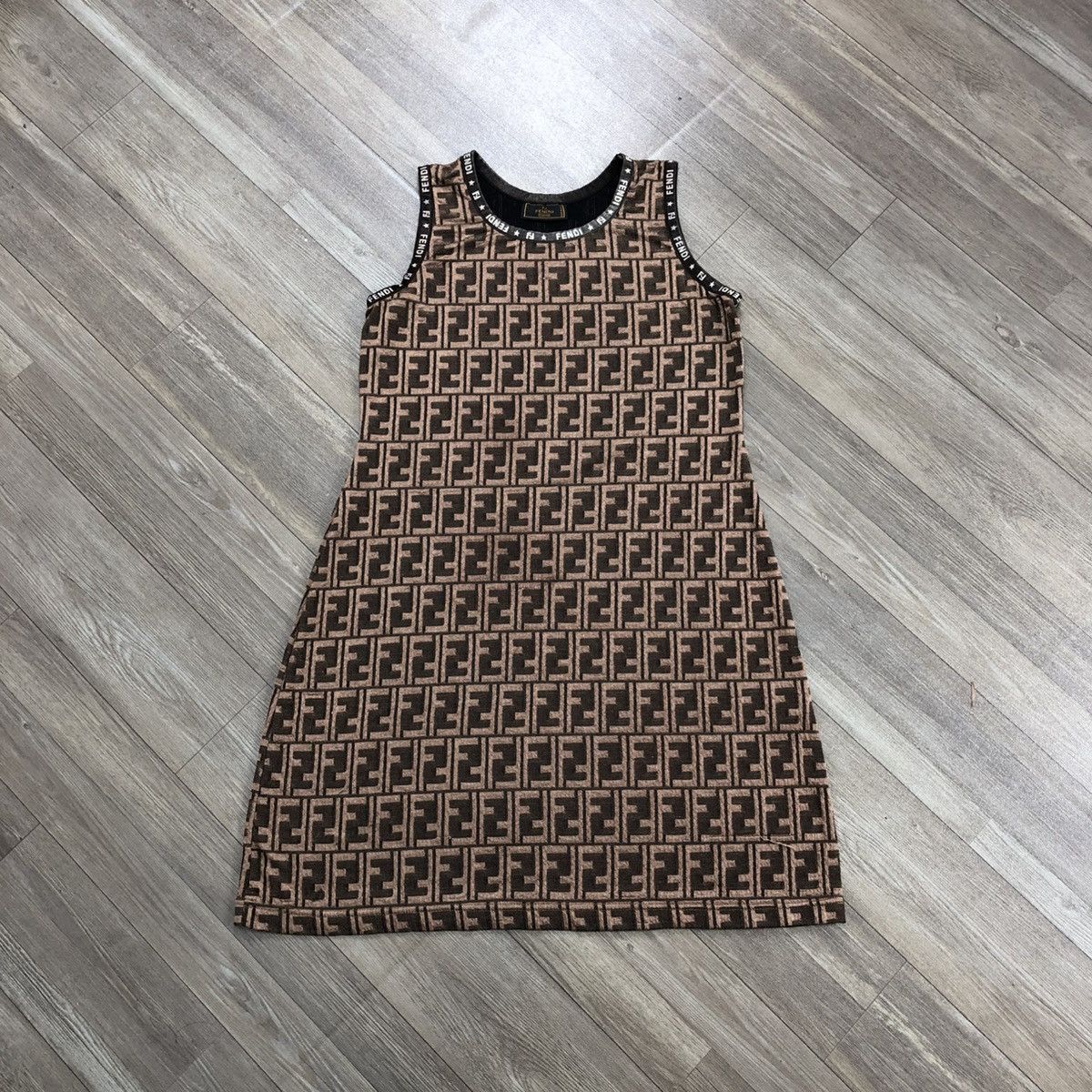 Fendi Vintage Fendi Maslia FF Monogram Tank Top Luxury Size M / US 6-8 / IT 42-44 - 1 Thumbnail