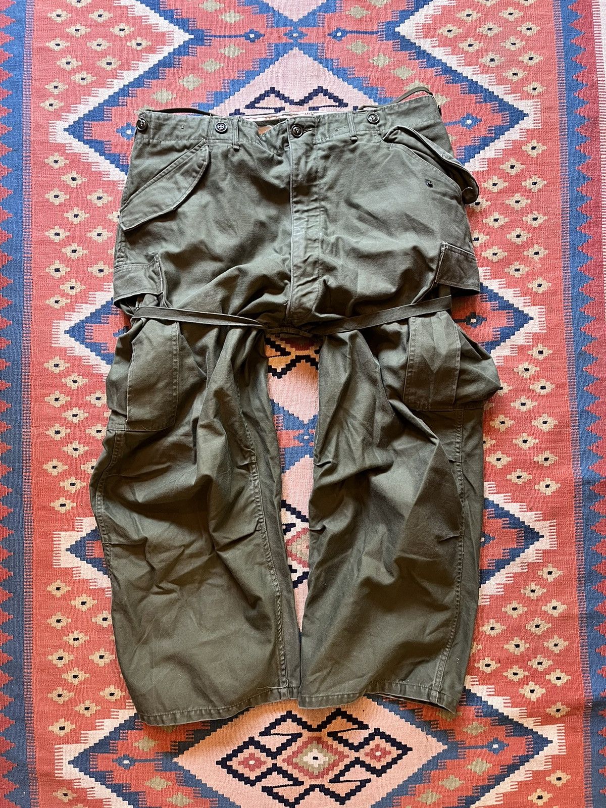 Japanese Brand Vintage bondage army cargo pants M-1951 RARE BAGGY Size US 37 - 1 Thumbnail