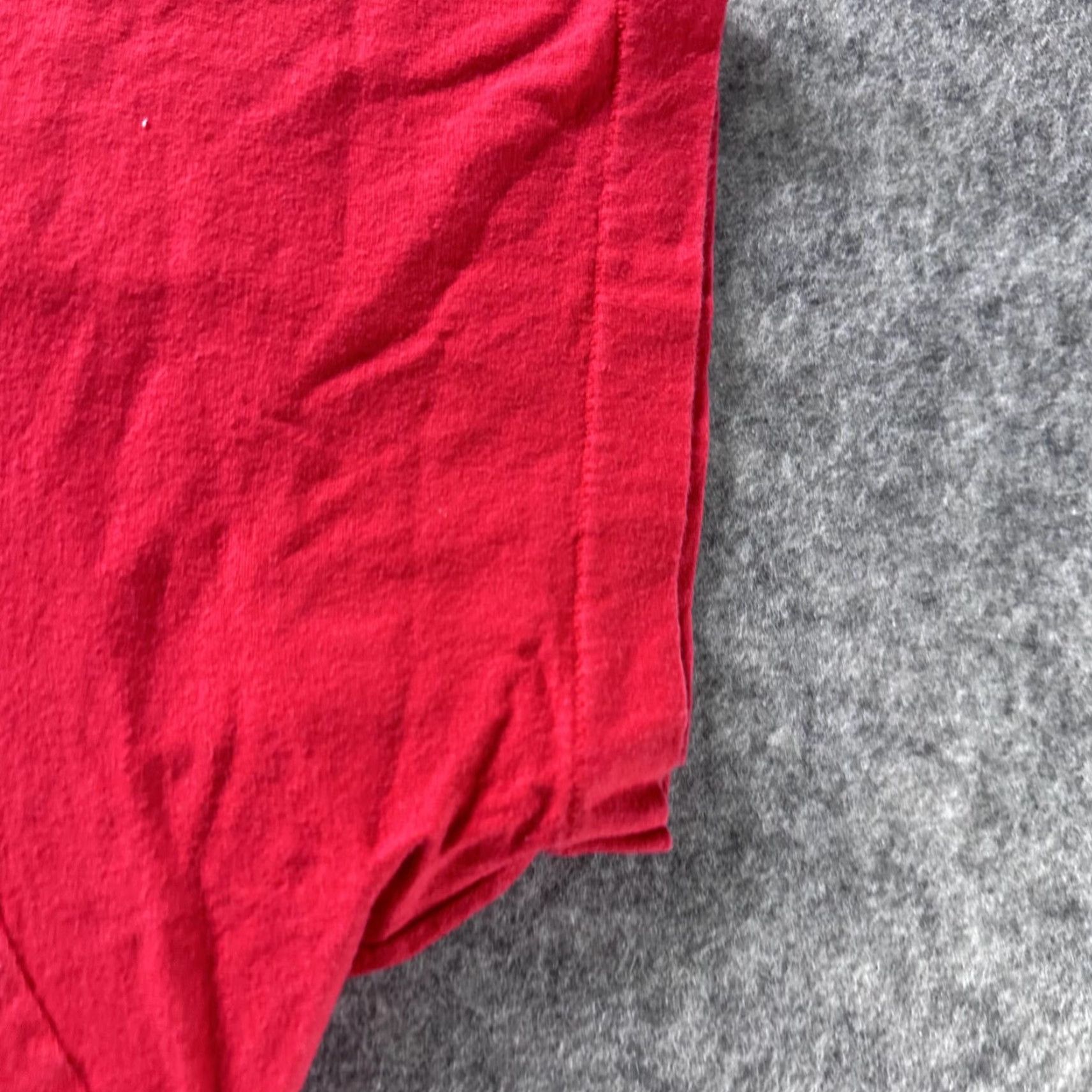 Hanes VINTAGE Hanes Shirt XL Red Blank 100% Cotton Tee Single Stitch 90s Mens Size US XL / EU 56 / 4 - 2 Thumbnail