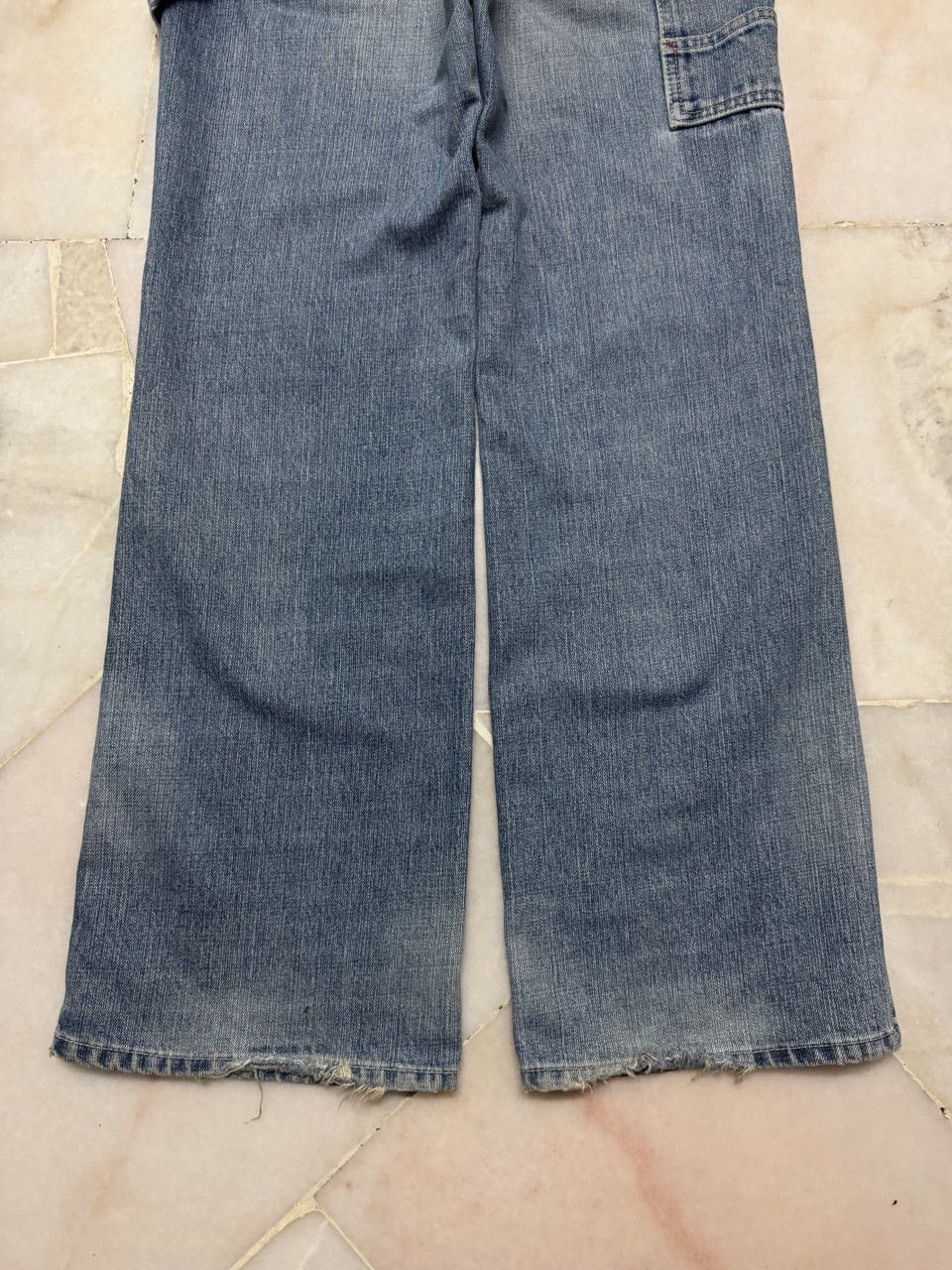 Vintage 💥Sick💥90s style Japanese Mudwash Carpenter Pants Baggy Flare Size US 28 / EU 44 - 16 Thumbnail