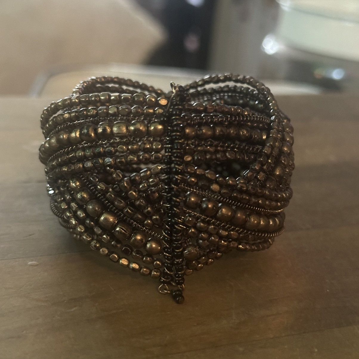 Other Vintage chunky braided bronze bead bracelet Size ONE SIZE - 7 Thumbnail
