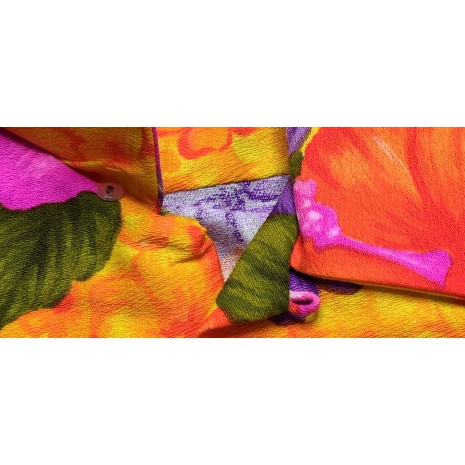 Sears VINTAGE Sears Hawaiian Fashion Shirt Floral Hawaii Flowers Loop Collar Large Size US L / EU 52-54 / 3 - 3 Thumbnail