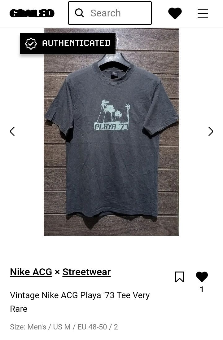 Nike ACG Vintage Nike ACG Playa '73 Tee Very Rare Size US M / EU 48-50 / 2 - 11 Thumbnail