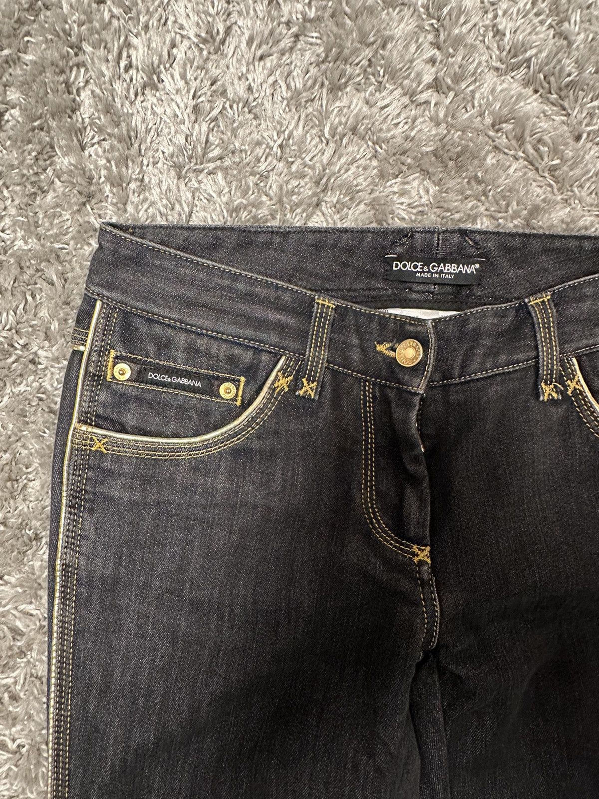Dolce & Gabbana DG Denim brand new gold stripe Size 28" / US 6 / IT 42 - 3 Thumbnail