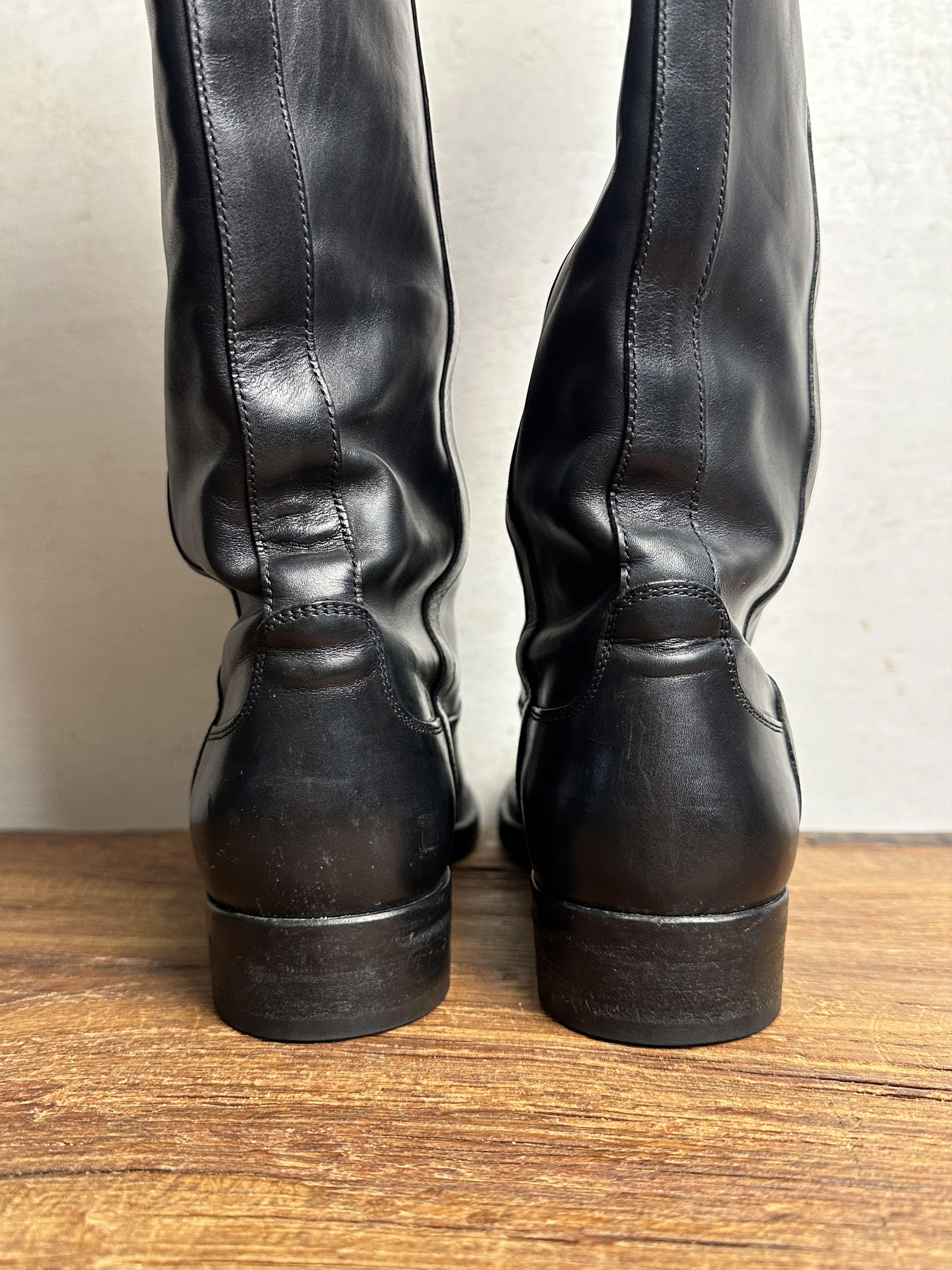 Gucci Gucci Web Accent Leather Riding Boots Size US 11 / IT 41 - 10 Thumbnail