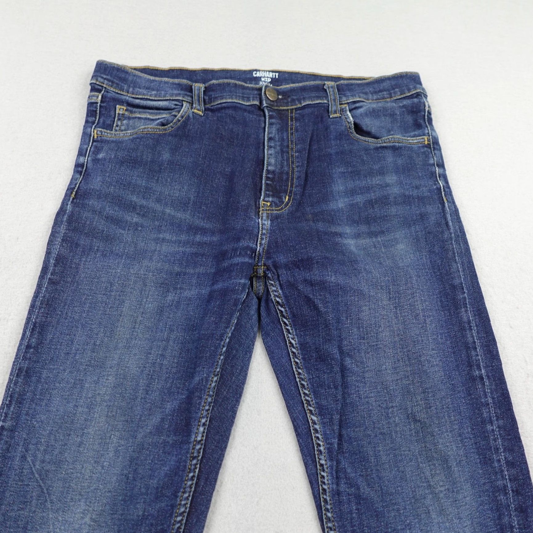 Carhartt Carhartt Jeans Mens 33x34 Slim Blue Denim WIP Trevor Pant Mens Size US 33 - 2 Thumbnail