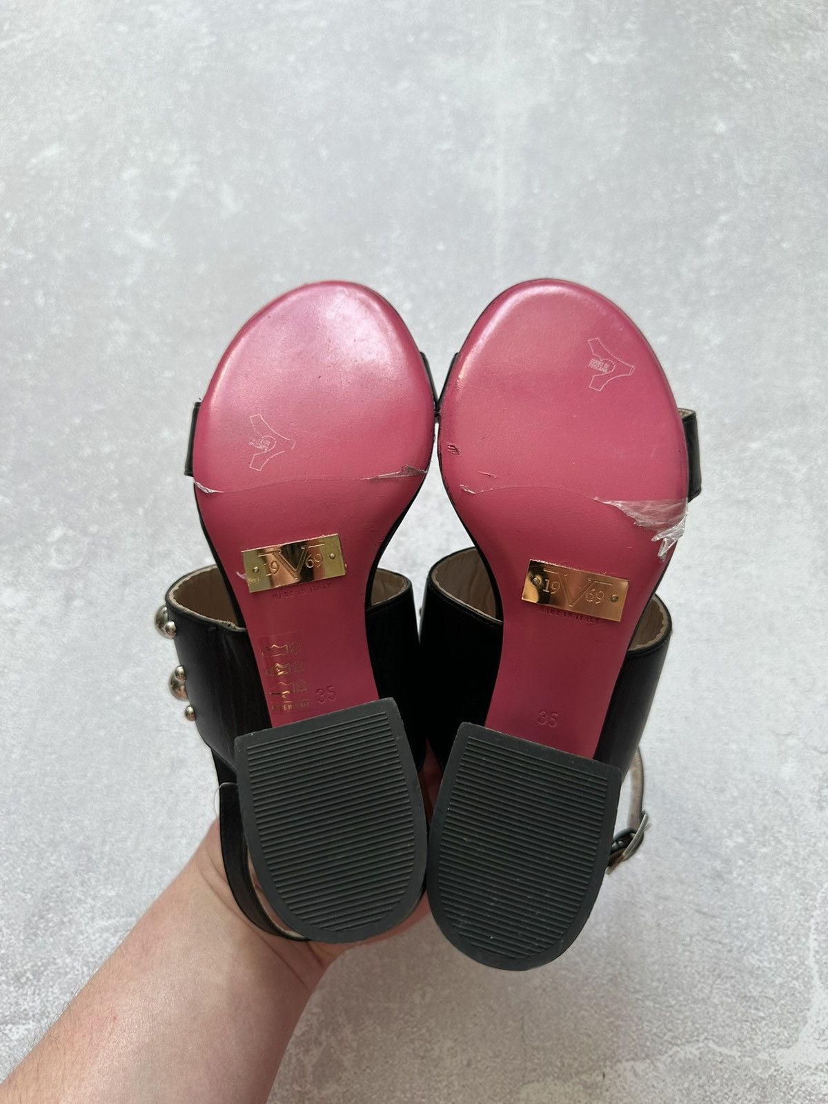 Versace versace 1969 shoes women platform black 35 made in Italy Size US 5 / IT 35 - 4 Thumbnail