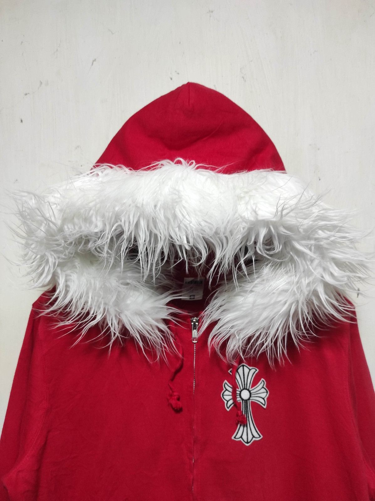 Japanese Brand Lifemax red Cross zipper fur hoodie LGB style Size US M / EU 48-50 / 2 - 3 Thumbnail