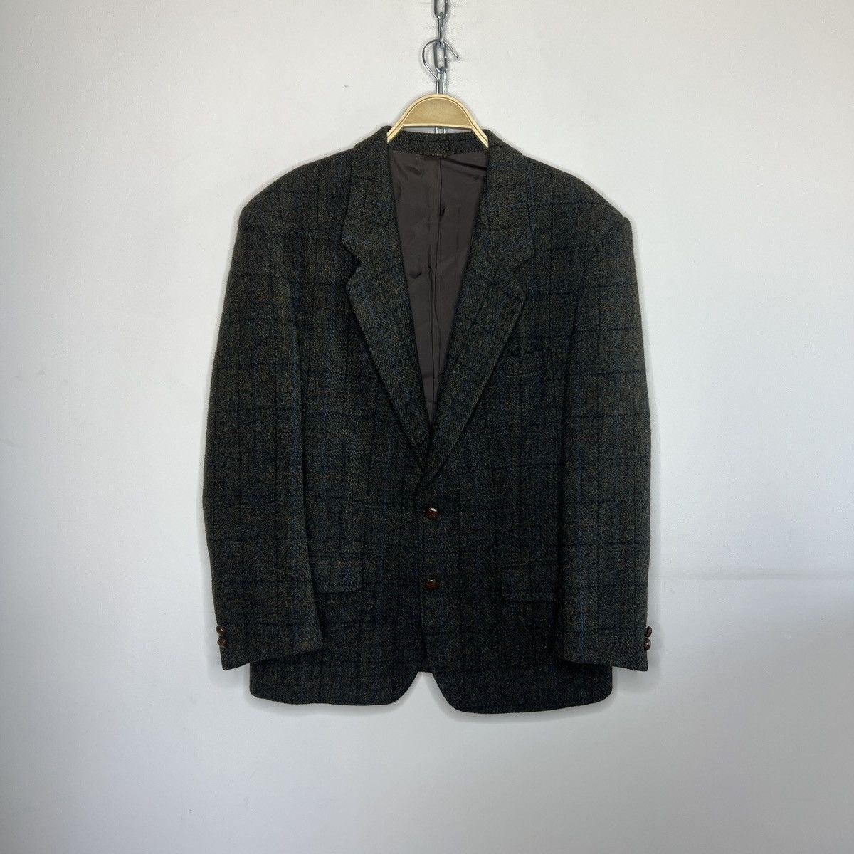 Harris Tweed Vtg Harris Tweed Dark Green Coat WOOL Jacket Blazer 42 R Size 42R - 1 Thumbnail