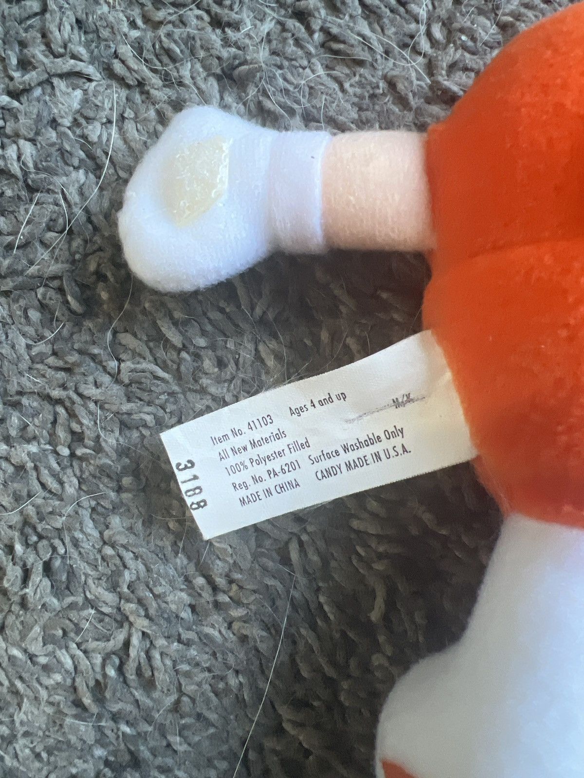 Vintage 1998 Mars M&M’s Orville Orange Plush Size ONE SIZE - 4 Thumbnail