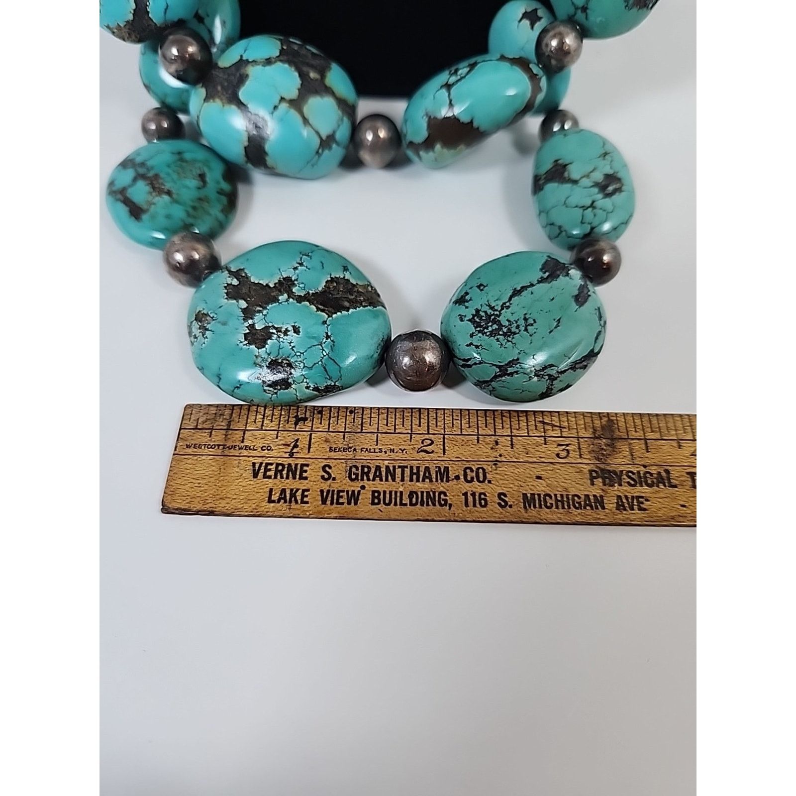 Other TURQUOISE NECKLACE HANDMADE LARGE NATURAL STONES Size ONE SIZE - 3 Thumbnail