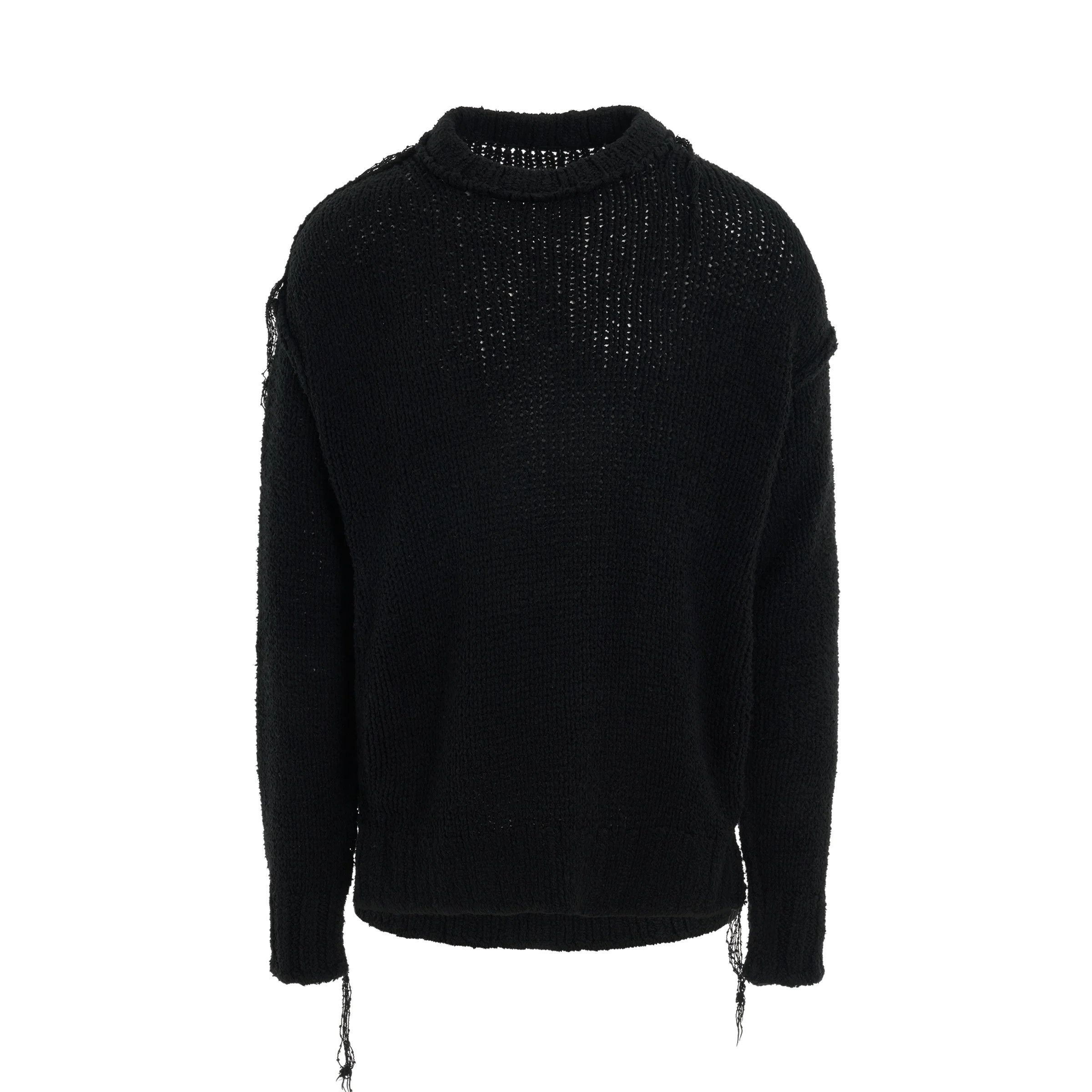 Sacai o1mris0824 Knit Pullover in Black | Grailed