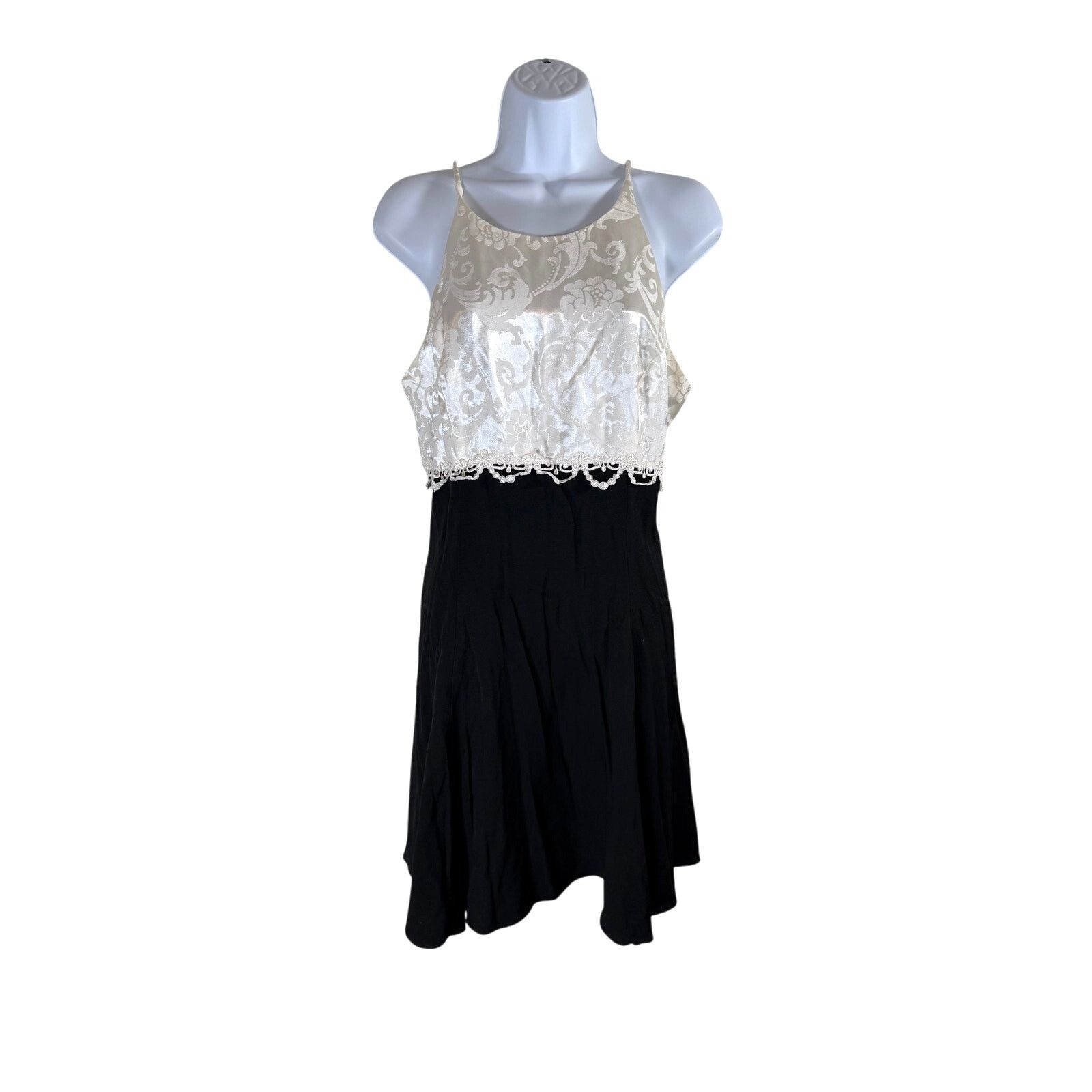 Jessica McClintock Vtg 90s Jessica McClintock Gunne Sax Brocade Mini Dress Size XL / US 12-14 / IT 48-50 - 2 Thumbnail