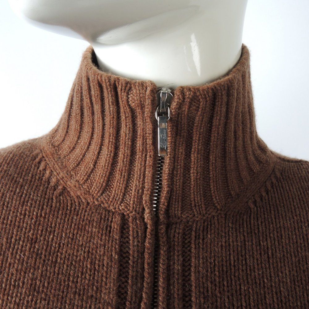 Loro Piana o1smst1ft0424 Cashmere Zip Cardigan in Brown Size S / US 4 / IT 40 - 2 Thumbnail