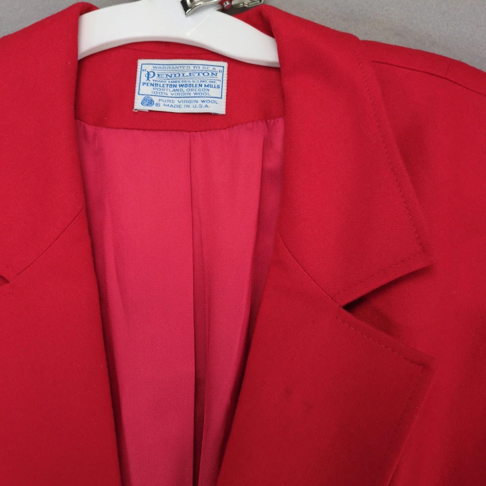 Pendleton Pendleton Blazer Womens 18W Red Virgin Wool USA Vintage Size XXL / US 16-18 / IT 52-54 - 4 Thumbnail