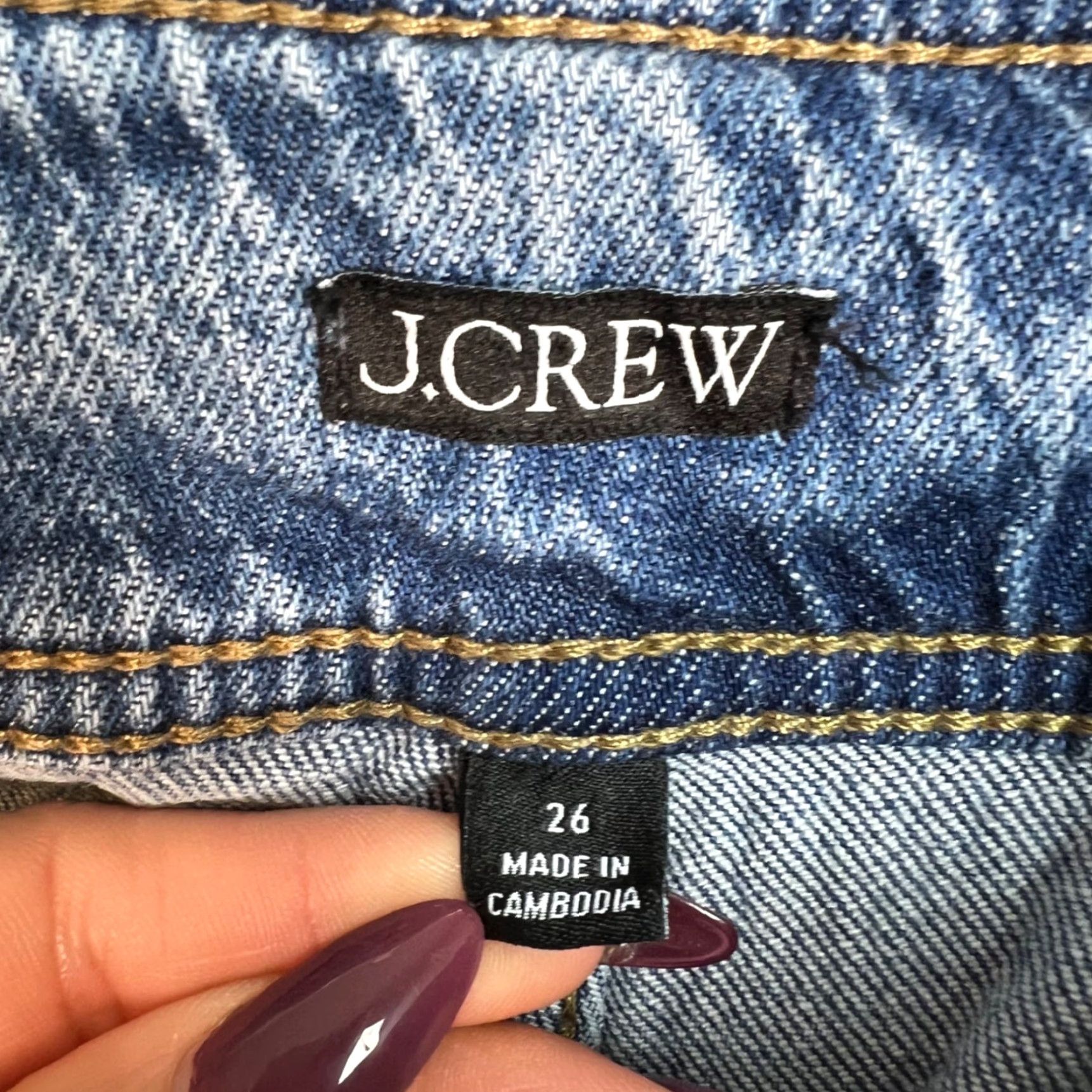 J.Crew J.CREW Jeans Womens 26 High-Rise Straight-Leg Blue Denim 5-Pocket Design Vintage? No (used) Shirt? No Size 26" / US 2 / IT 38 - 3 Thumbnail