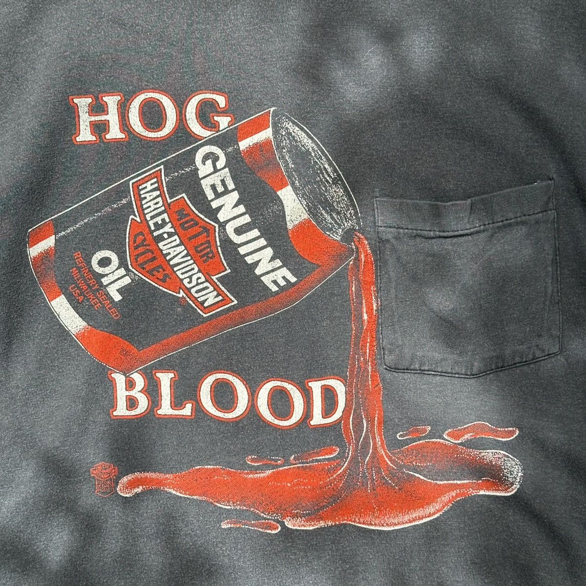 Harley Davidson × Vintage Vintage Harley Davidson Motorcycle T-Shirt 1 Pocket Size US M / EU 48-50 / 2 - 2 Thumbnail