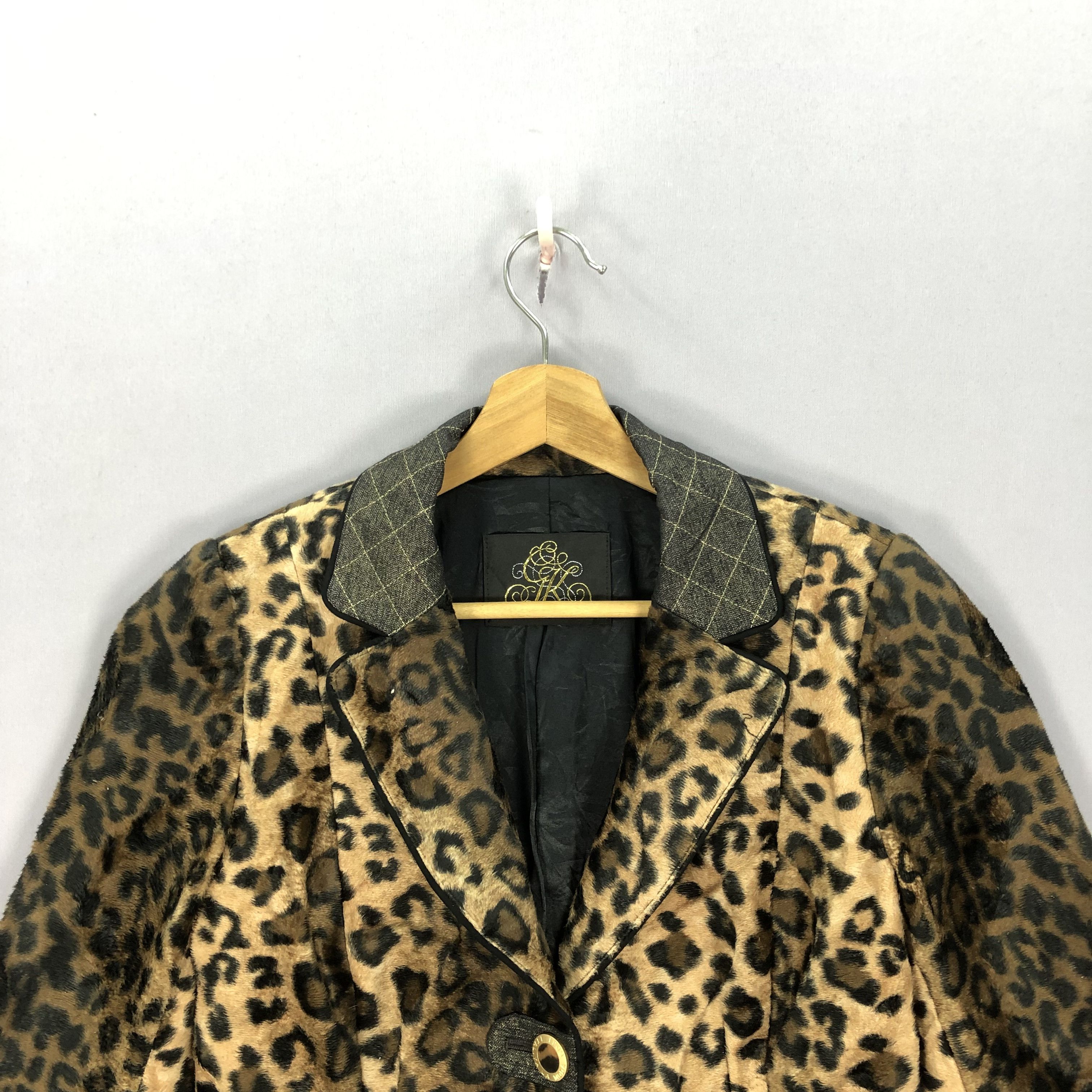 Japanese Brand × Vintage Vintage Leopard Jacket Italiya Moda Goji Coat Jacket Size XS / US 0-2 / IT 36-38 - 3 Thumbnail