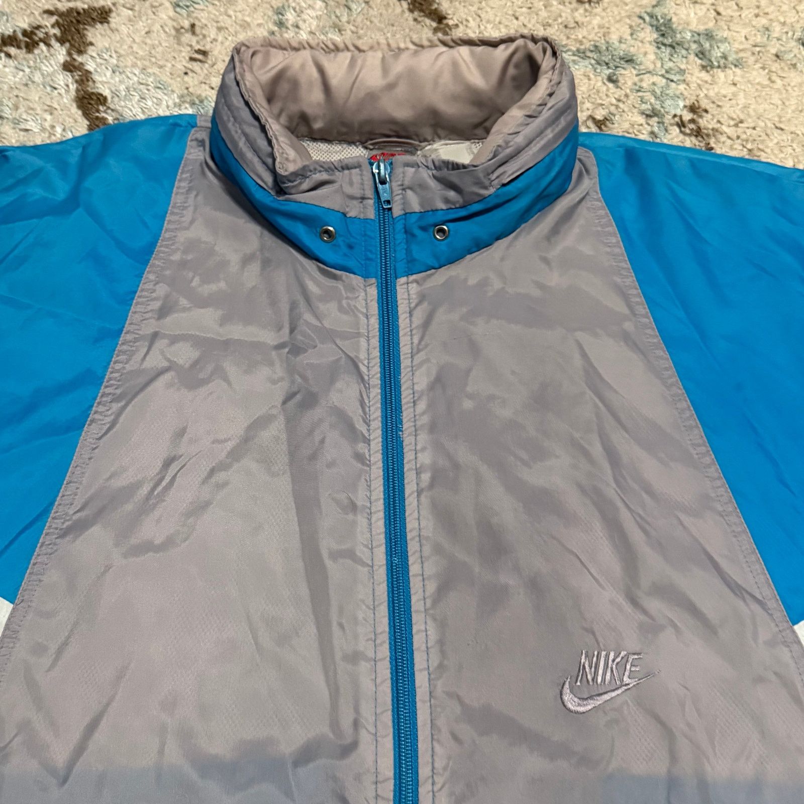 Nike Vintage 90s Nike Windbreaker Track Jacket XL Hidden Hood Size US XL / EU 56 / 4 - 3 Thumbnail