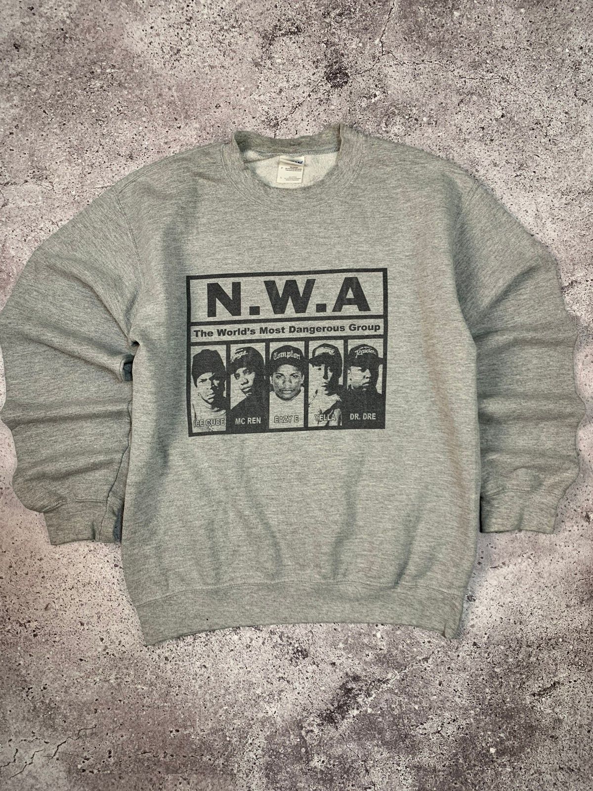 Pre-owned Rap Tees X Vintage Nwa Sweatshirt Vintage In Grey