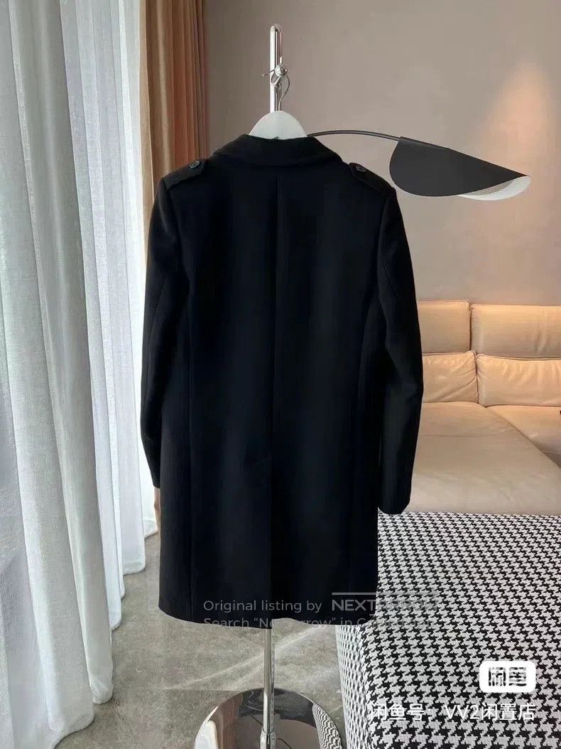Saint Laurent Paris Saint Laurent Paris Black Double Breasted Wool Coat Size US M / EU 48-50 / 2 - 6 Thumbnail