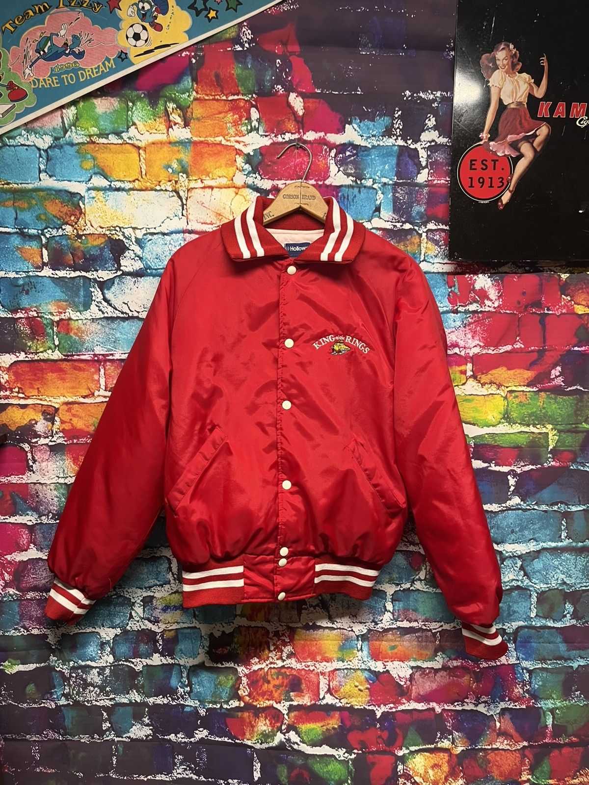 Holloway × Vintage Vintage Bomber Jacket M Red Holloway of the Rings Size US M / EU 48-50 / 2 - 1 Thumbnail