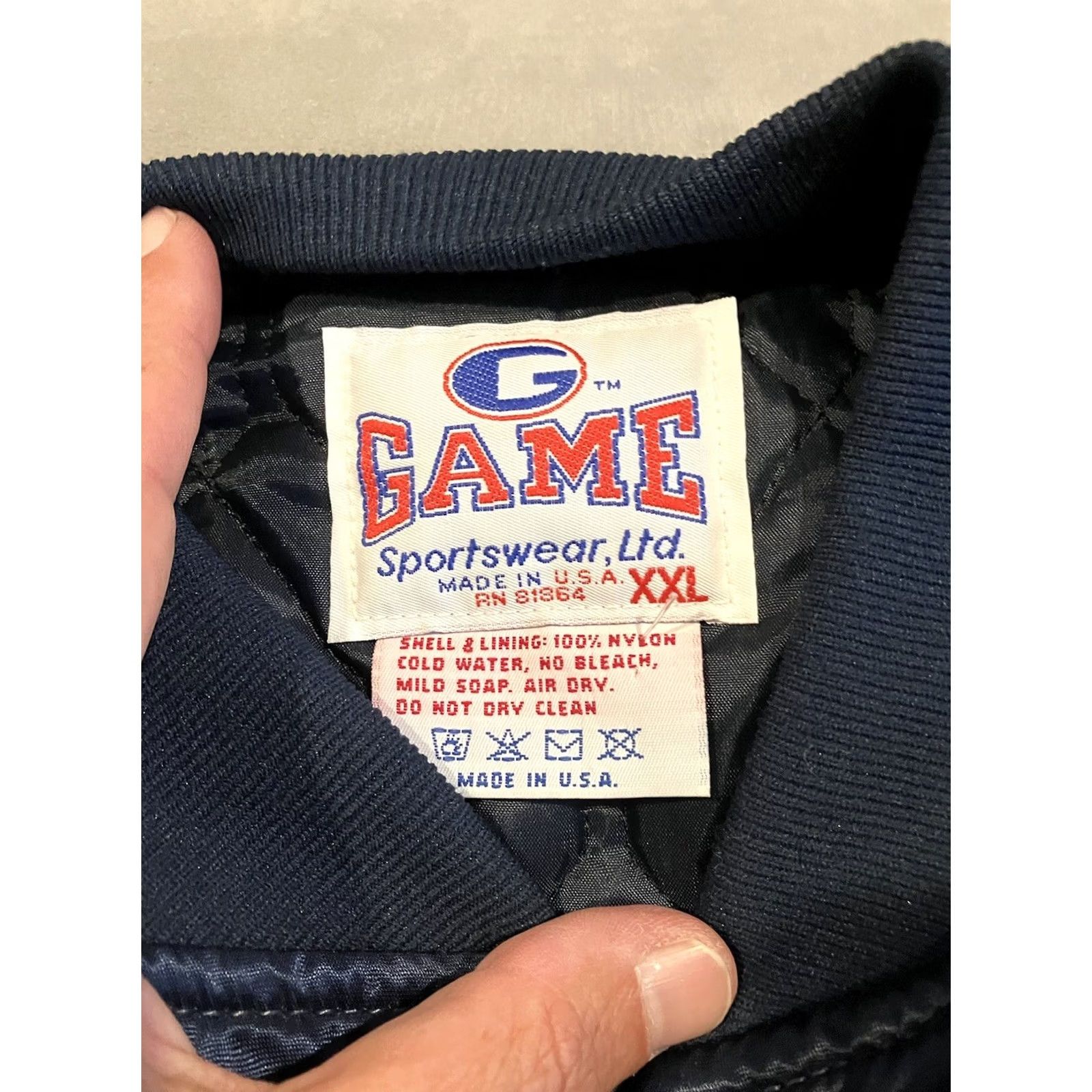 Vintage VINTAGE RARE DEAD STOCK Game Sportswear Satin Jacket 2XL Blue Bomber Jacket Mens EDY'S ICE CREAM Satin JACKET XXL Size US XXL / EU 58 / 5 - 3 Thumbnail