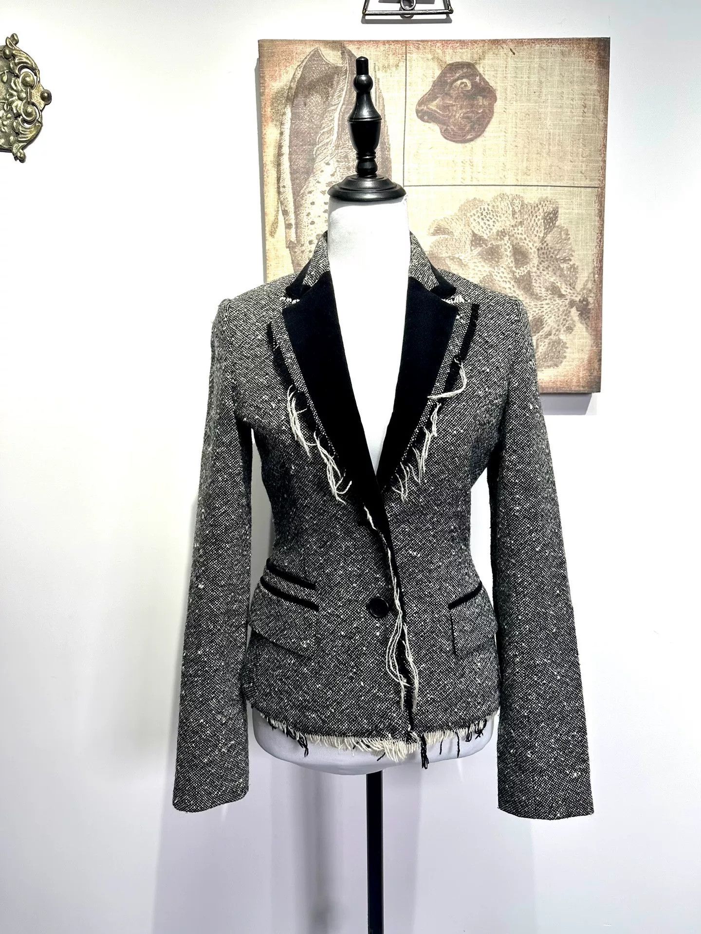 Yohji Yamamoto Yohji Yamamoto Velvet Fringe Jacket Size M / US 6-8 / IT 42-44 - 1 Thumbnail