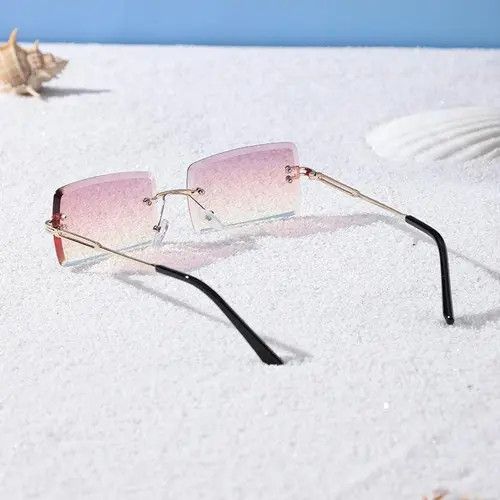 Vintage Square Rimless Glasses 2024 Size ONE SIZE - 3 Thumbnail