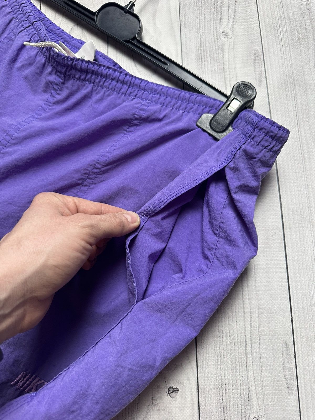 Nike × Vintage Vintage Nike logo shorts purple rare size L Size US 34 / EU 50 - 4 Thumbnail