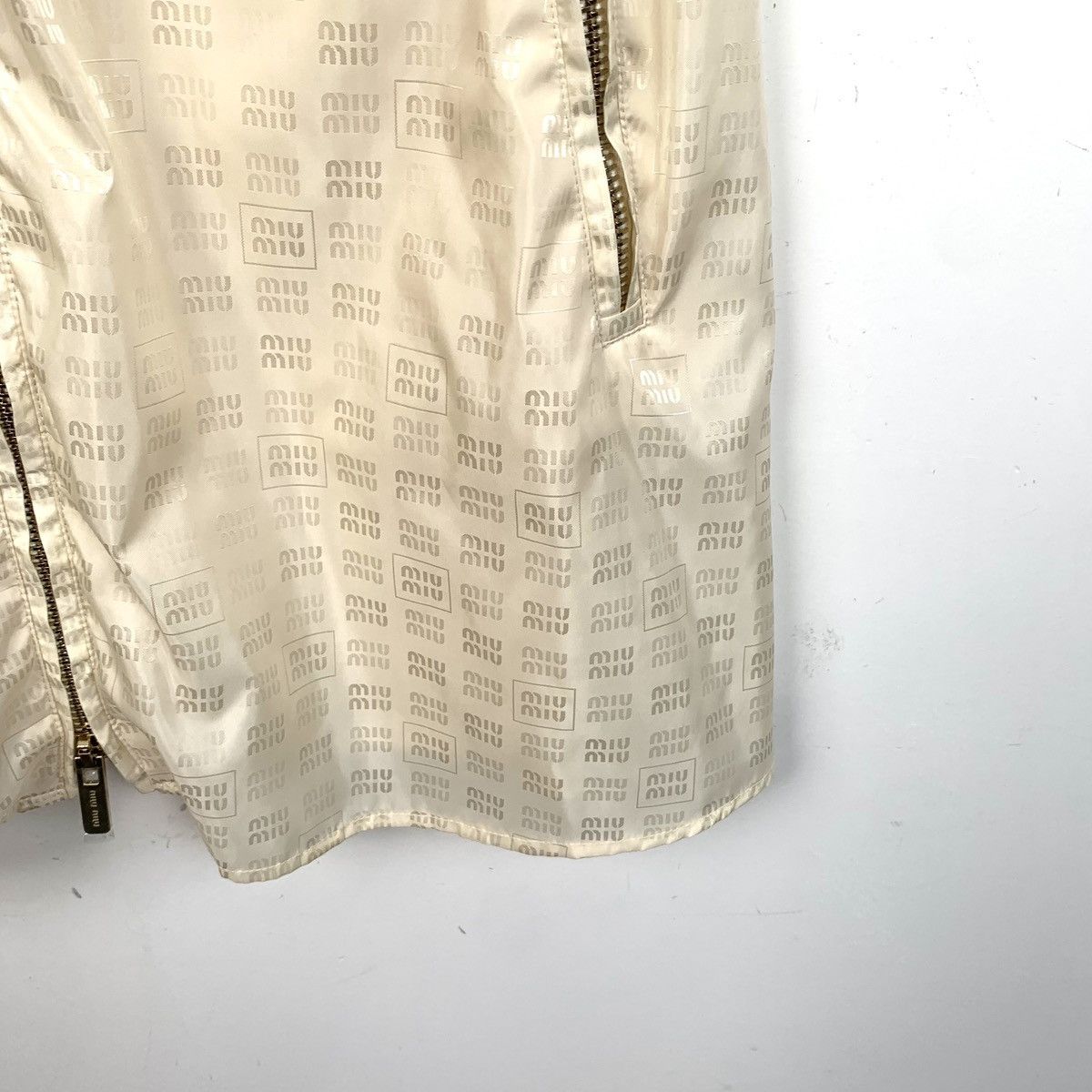 Miu Miu MiuMiu All-over Logo Printed Sleeveless Zip Dress K26WX Size S / US 4 / IT 40 - 5 Thumbnail