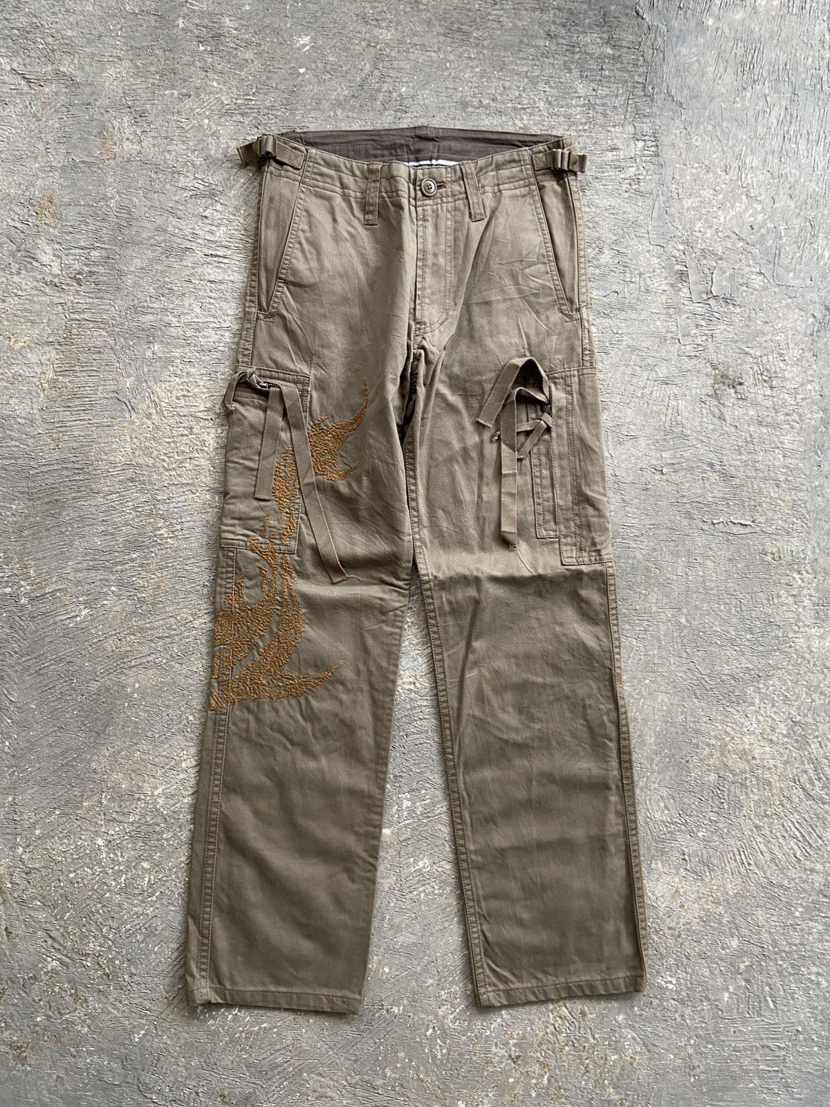 1990s 291295 Homme - Harajuku Style Cargo Bondage Pants