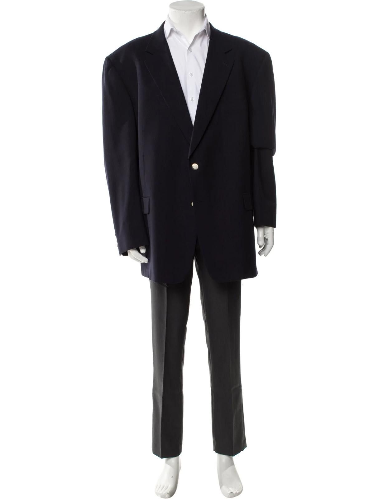 Burberry Burberry London Wool Dark Blue Blazer Size: XL | US42, IT52 Size 42L - 1 Thumbnail