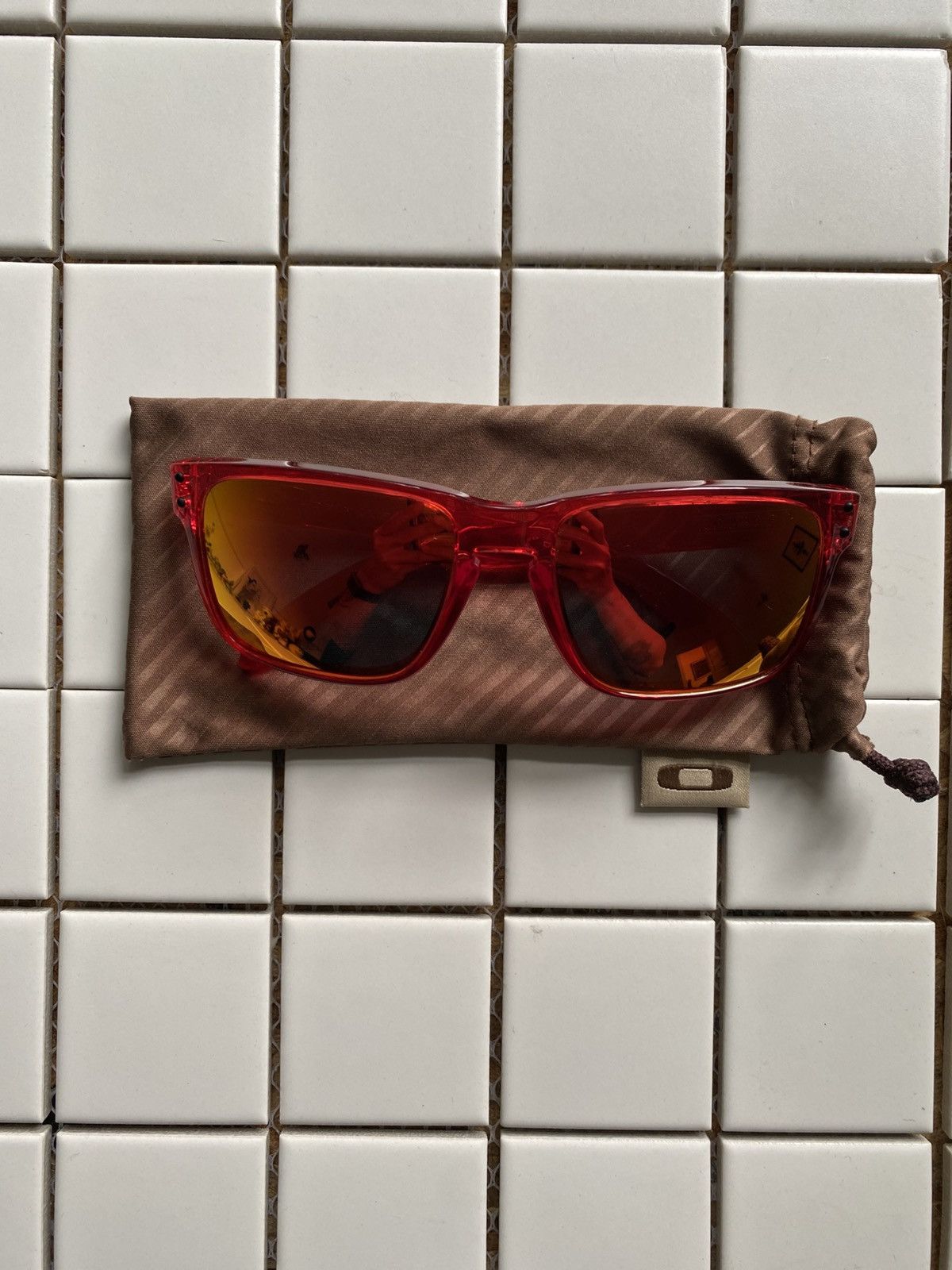 Oakley Holbrook Crystal Red Iridium Sunglasses