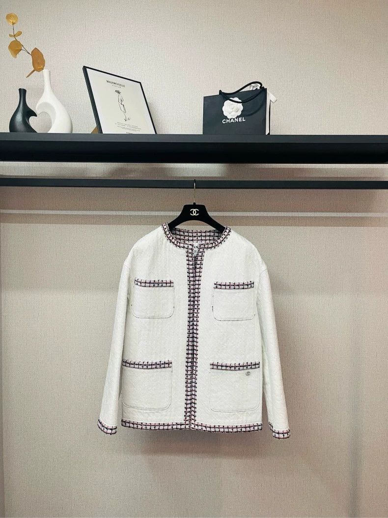 Chanel Chanel Spring and summer preview white tannin jacket 2504-N Size S / US 4 / IT 40 - 1 Thumbnail