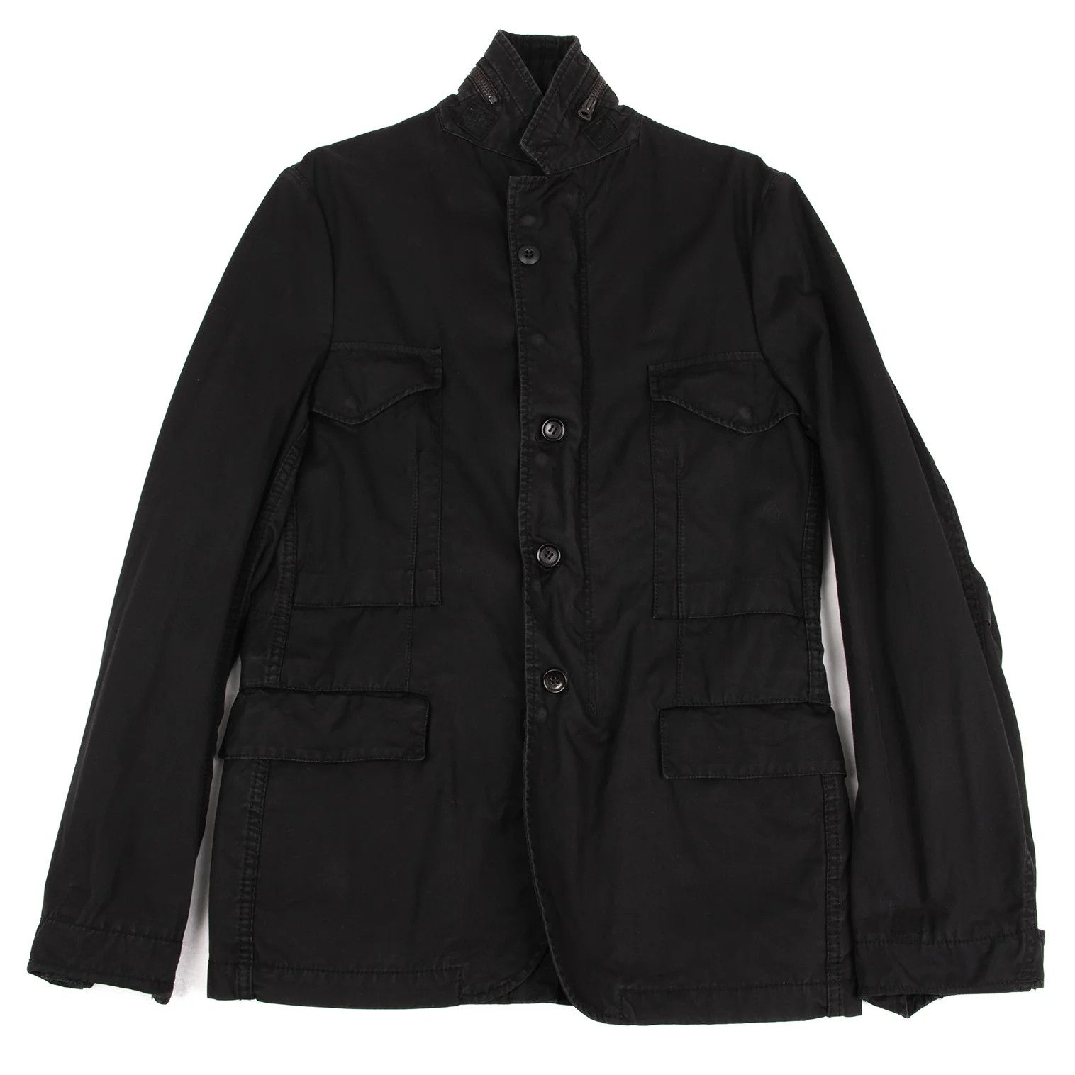 Junya Watanabe Military Jacket with Flap Pockets in Black, Size S Size US S / EU 44-46 / 1 - 1 Thumbnail