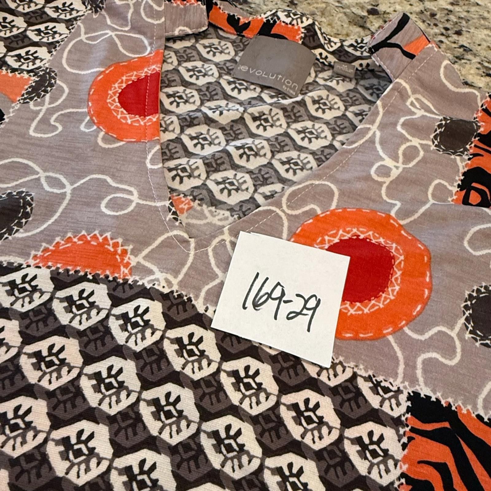 Other Evolution by Cyrus patchwork midi dress gray orange black M Size M / US 6-8 / IT 42-44 - 11 Thumbnail