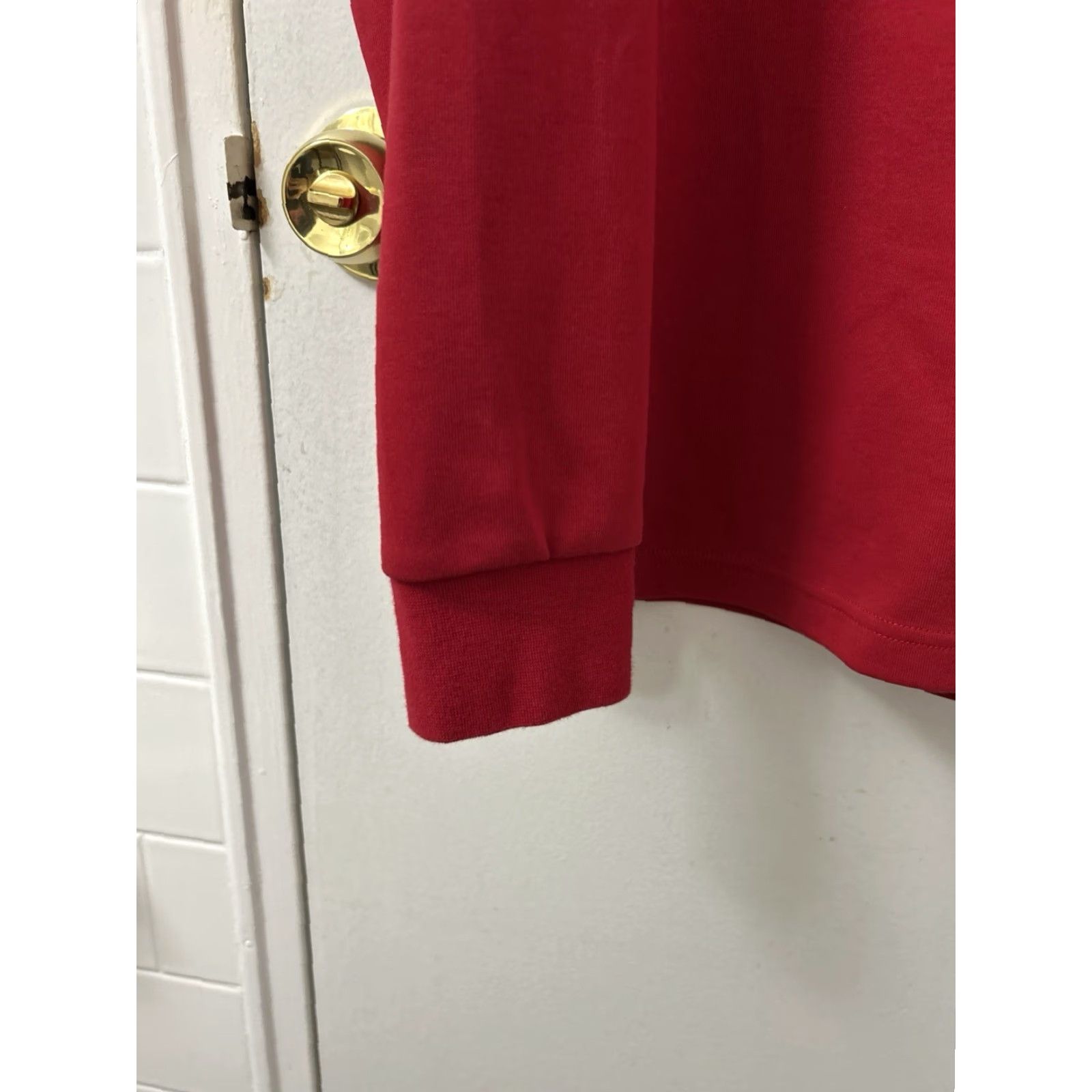 Brooks Brothers Brooks Brothers 1/4 Zip Mens Large Red Cotton Pullover Sweater Sweatshirt L/S Shirt Size US L / EU 52-54 / 3 - 6 Thumbnail