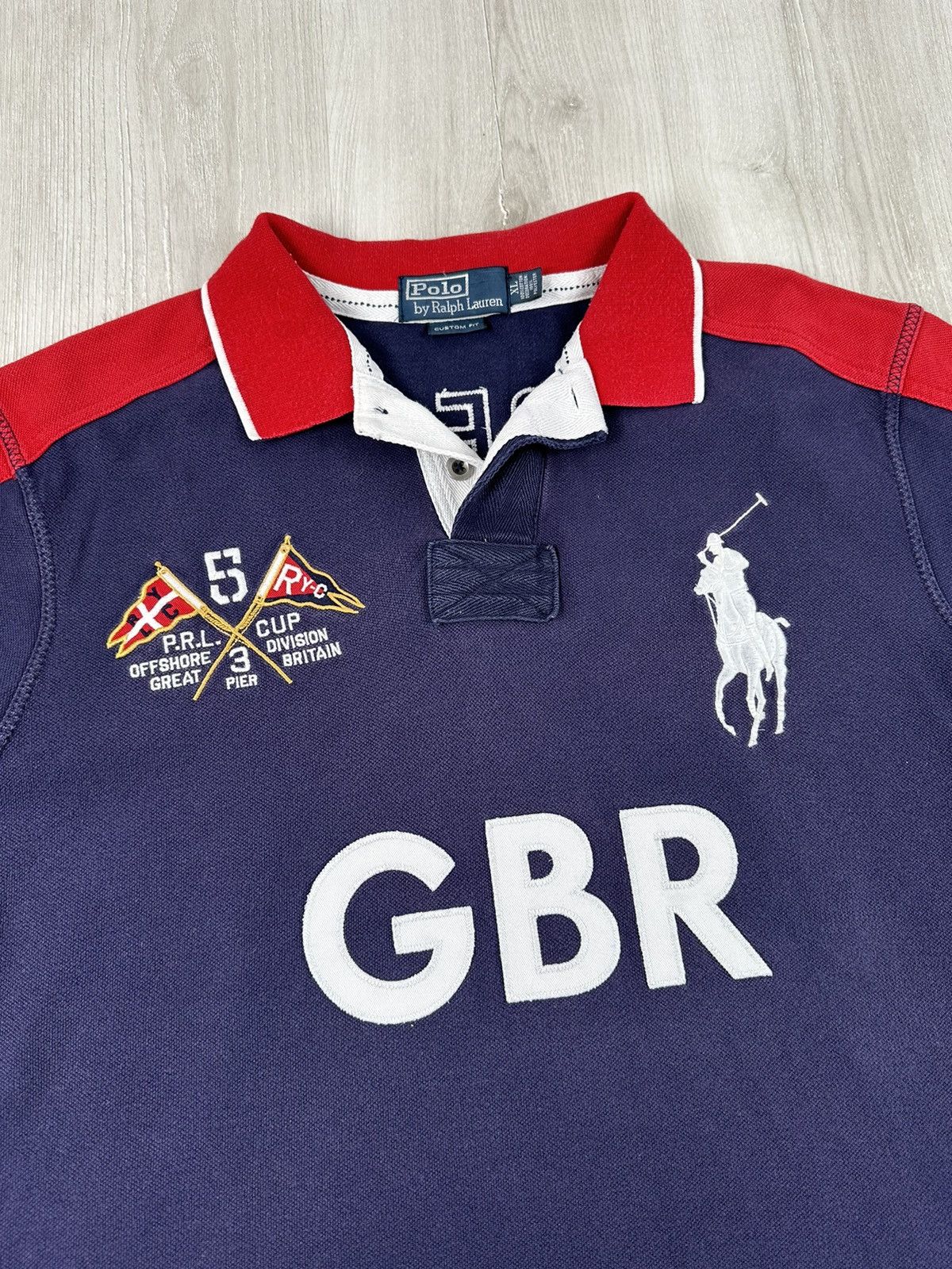 Vintage Polo Ralph Lauren GBR Great Britain Logo Chief Keef Style Size US XL / EU 56 / 4 - 3 Thumbnail