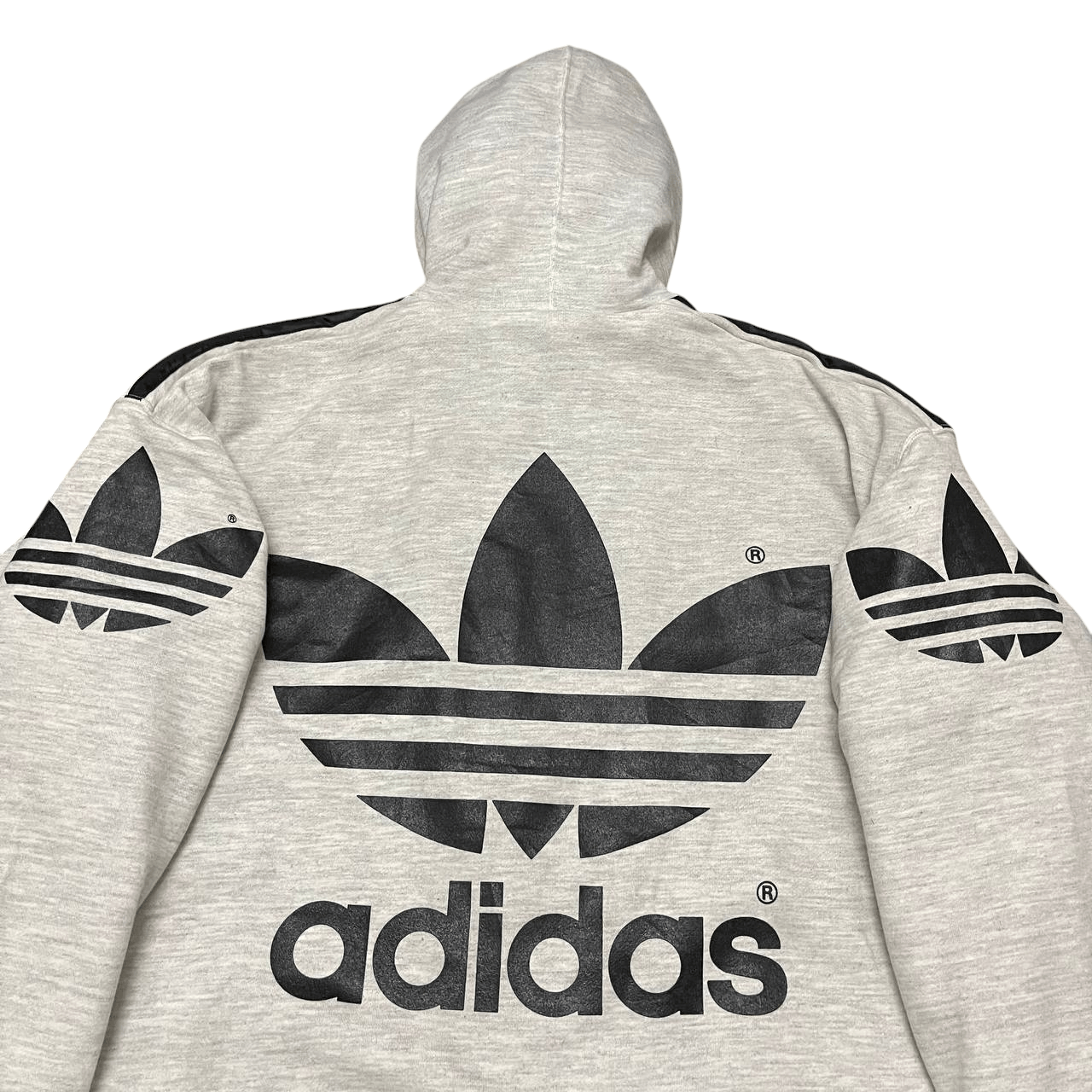 Adidas Vintage Adidas Trefoil Big Logo Hooded Jacket Size US L / EU 52-54 / 3 - 2 Thumbnail