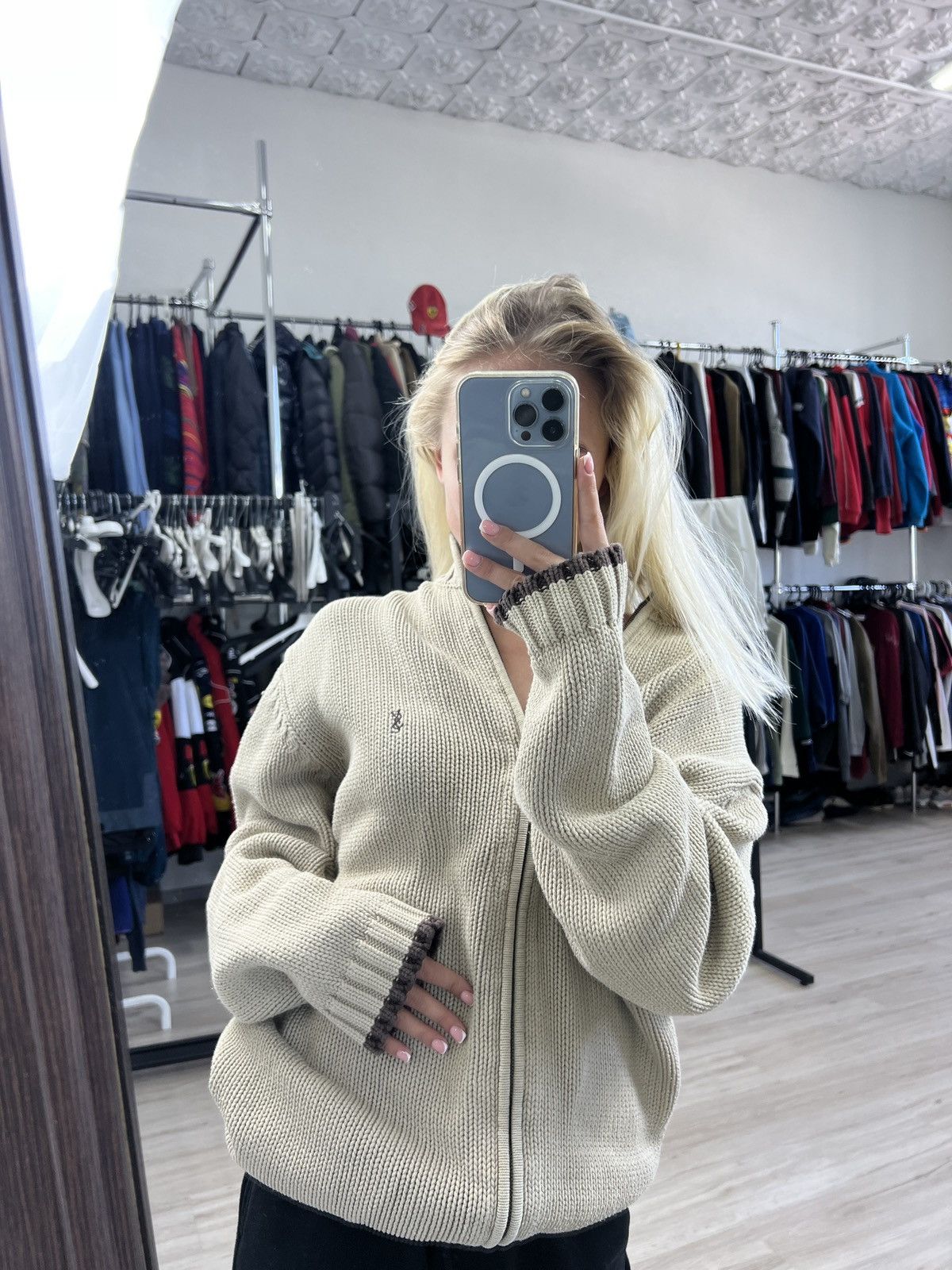 Vintage × Yves Saint Laurent Yves Saint Laurent Knitwear Full Zip Sweater 90s Size US M / EU 48-50 / 2 - 5 Thumbnail