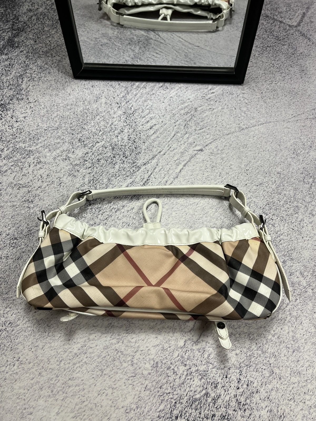 Burberry Burberry Nova Check Canvas Leather Shoulder Hand Bag Rare Size ONE SIZE - 15 Thumbnail