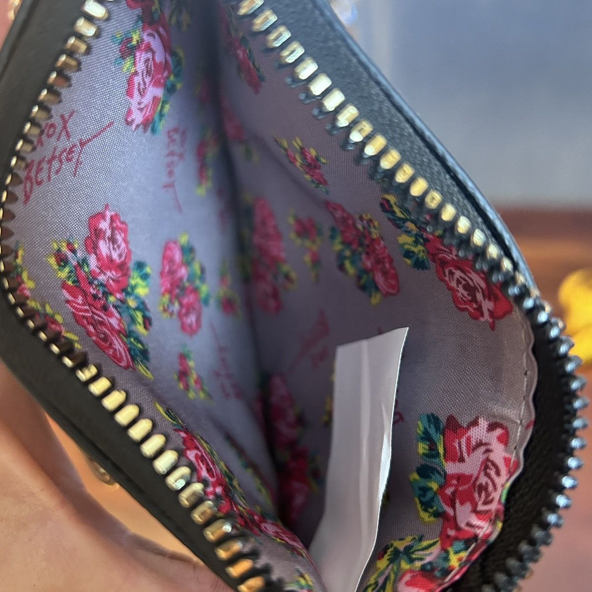 Betsey Johnson Betsy Johnson Pom Pom Wallet Multi Colored Floral NWOT Size ONE SIZE - 4 Thumbnail