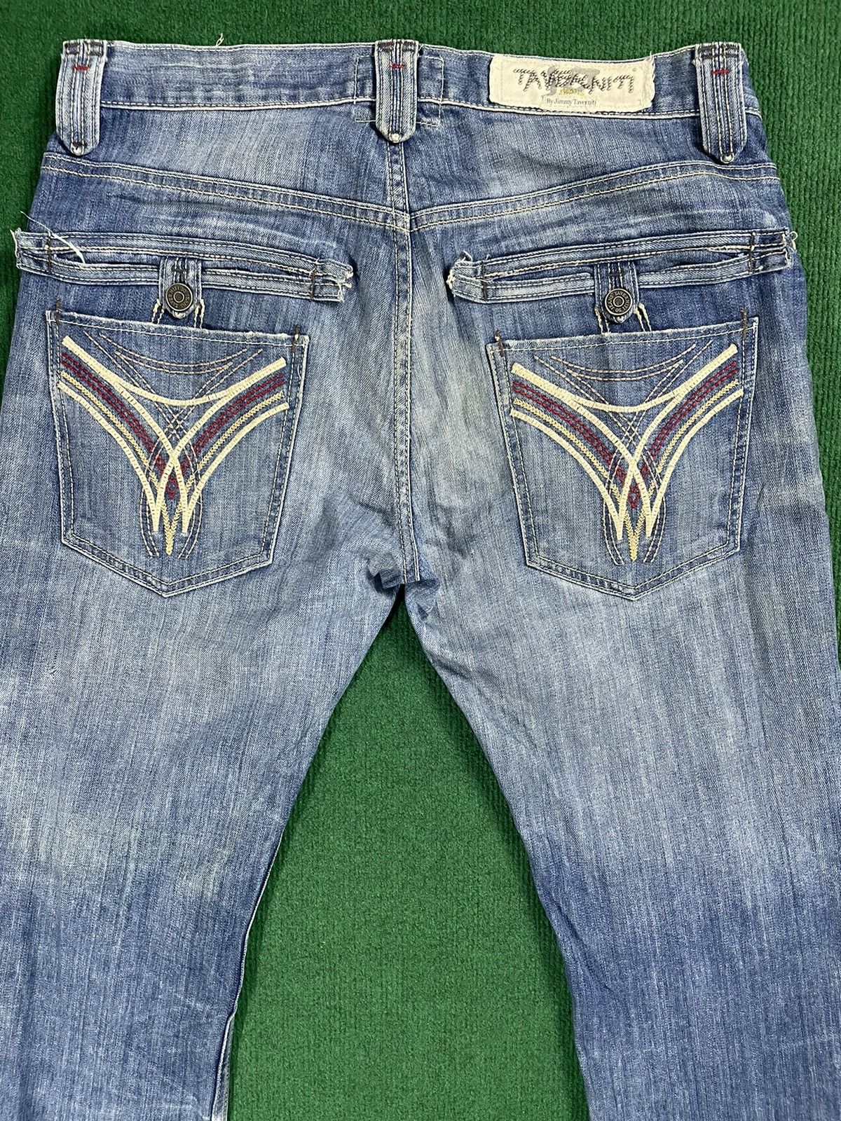 Japanese Brand Vintage Taverniti Flair Cut Jeans Size US 34 / EU 50 - 6 Thumbnail