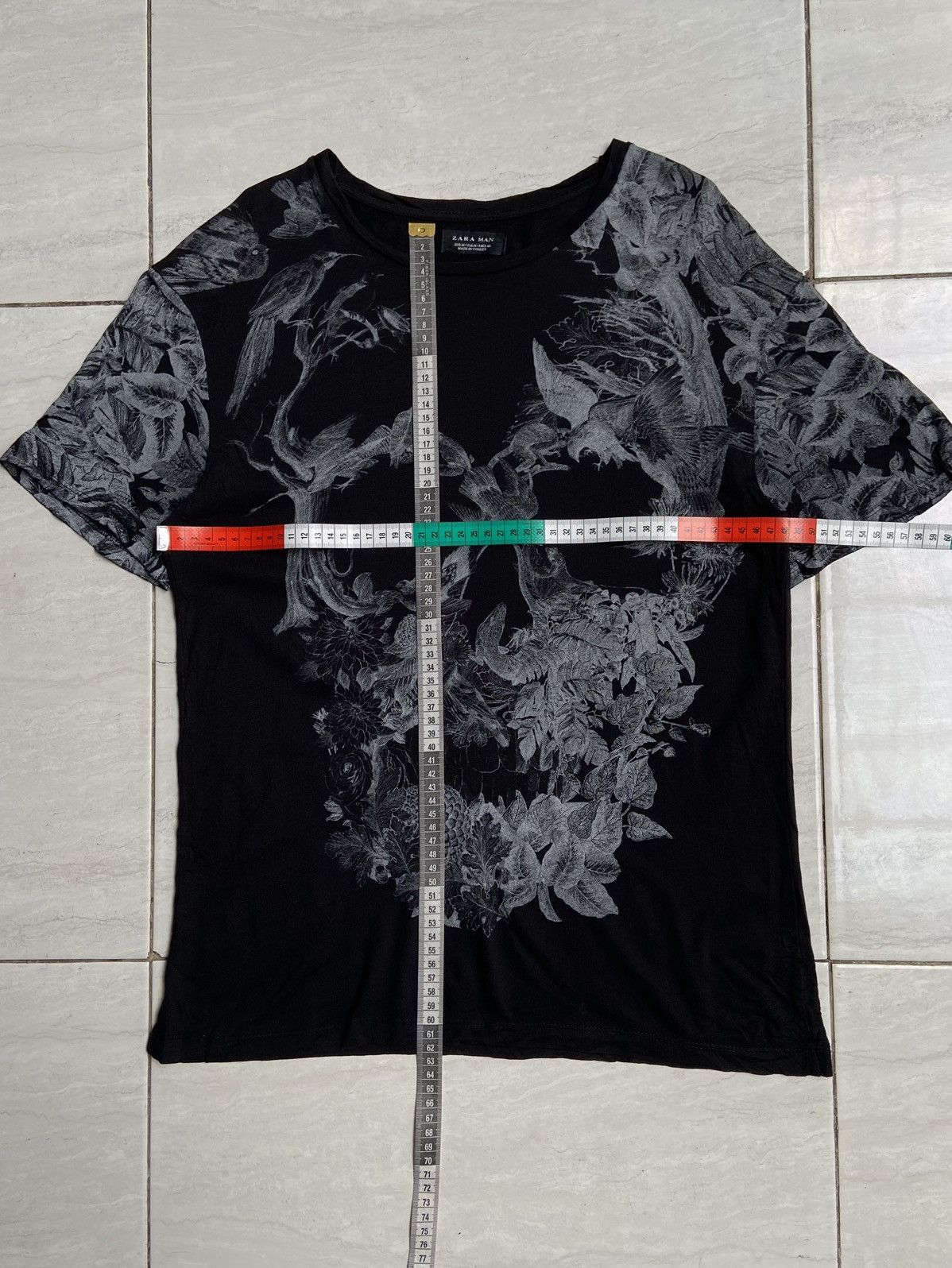 Zara ZARA MAN Black Motive T-shirt Size US S / EU 44-46 / 1 - 7 Thumbnail